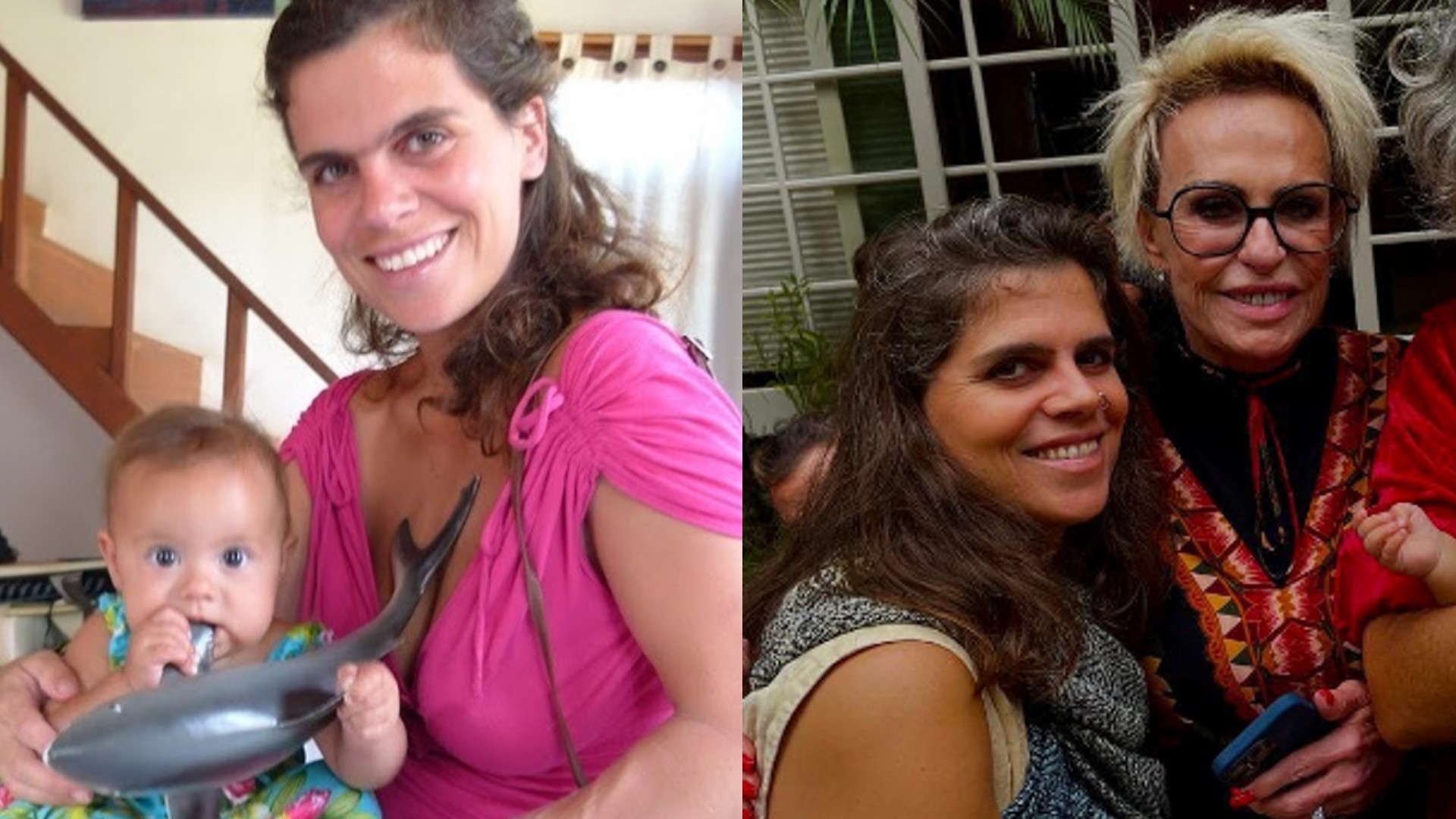 Ana Maria Braga, a filha e a neta