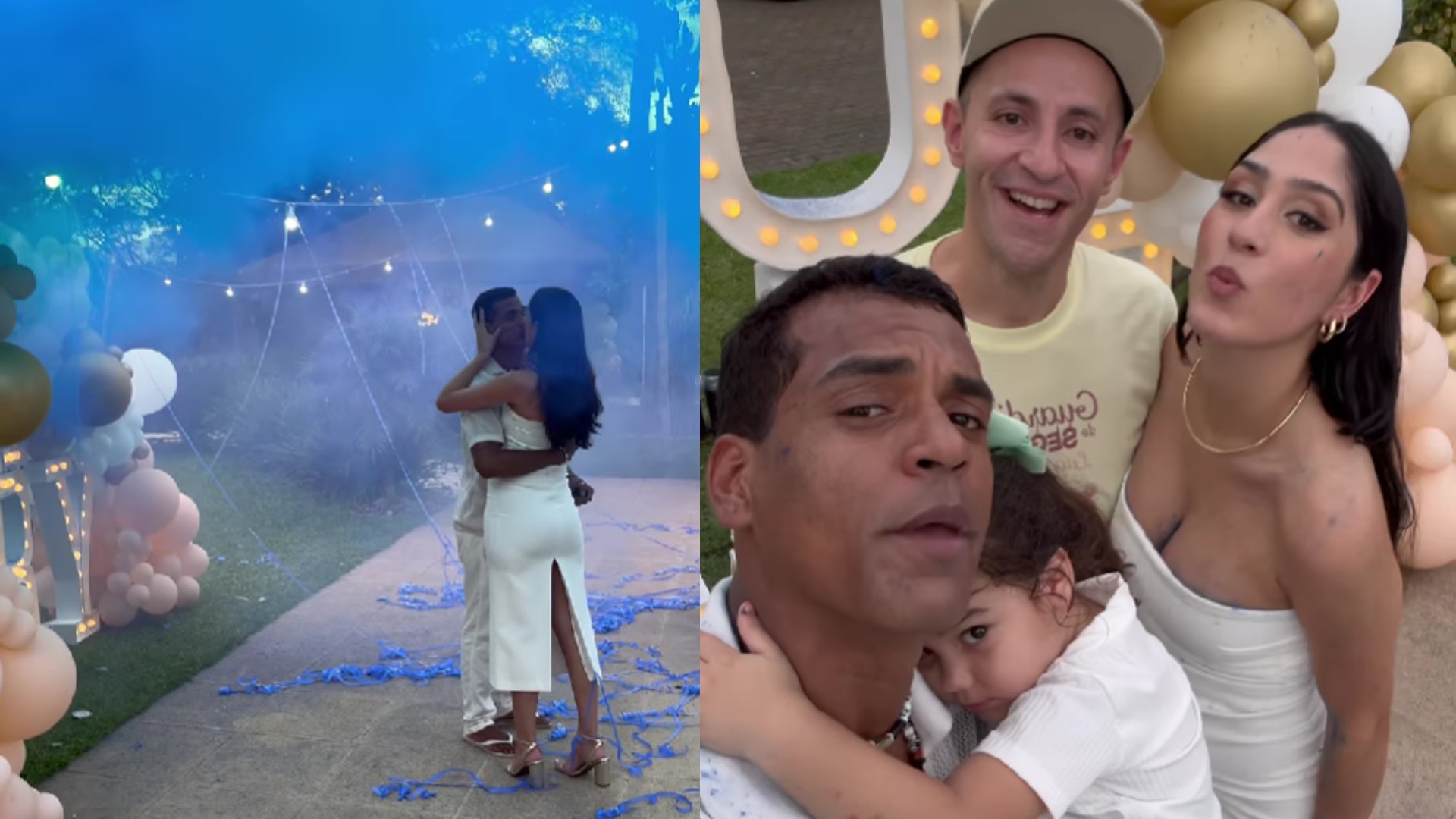 Marcello Melo Jr. aparece em ch&aacute; revela&ccedil;&atilde;o com a namorada