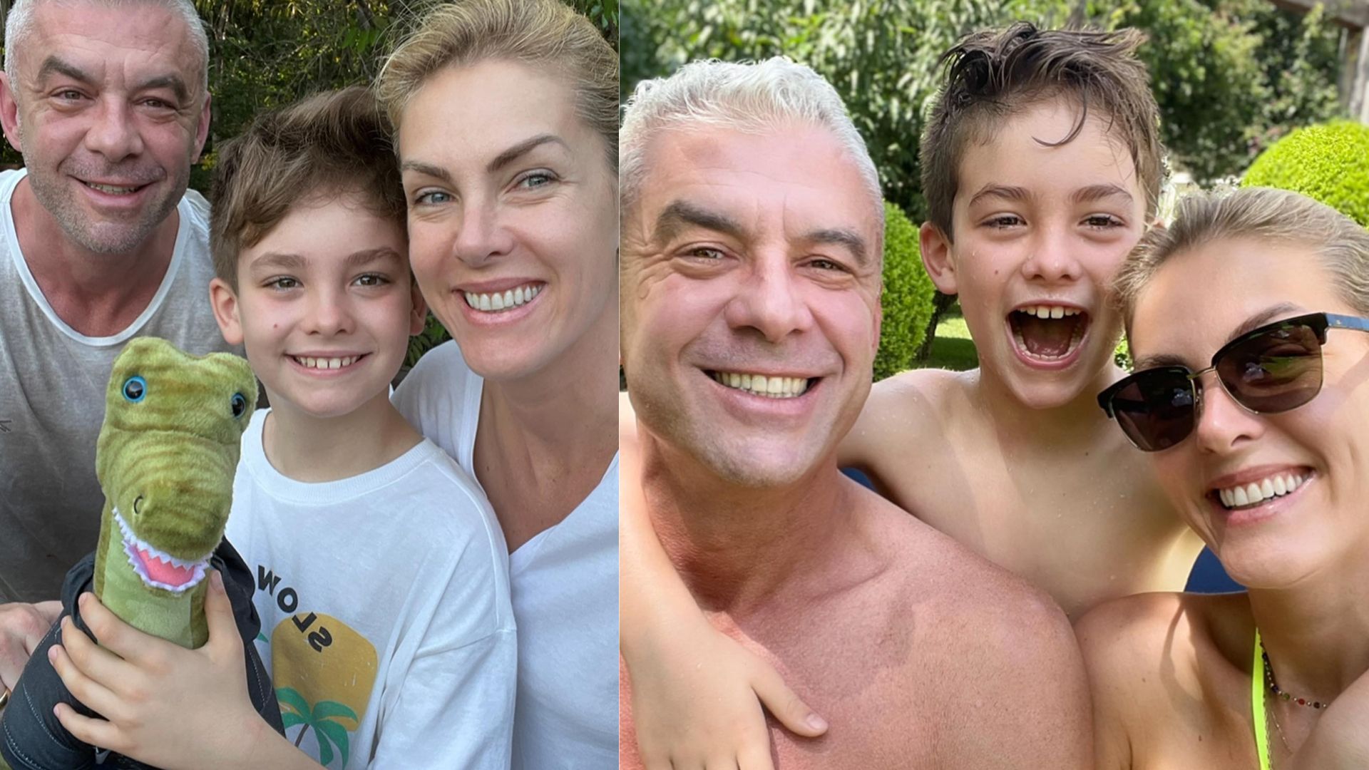 Ana Hickmann, marido e filho