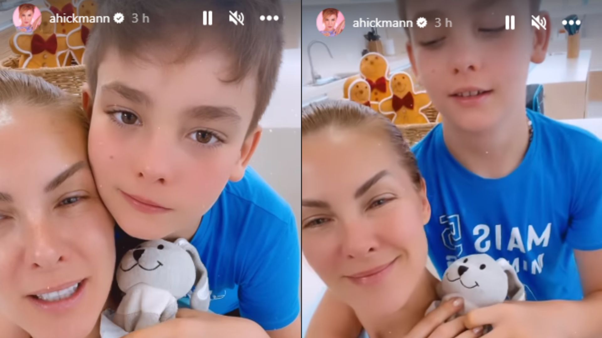 Ana Hickmann e o filho