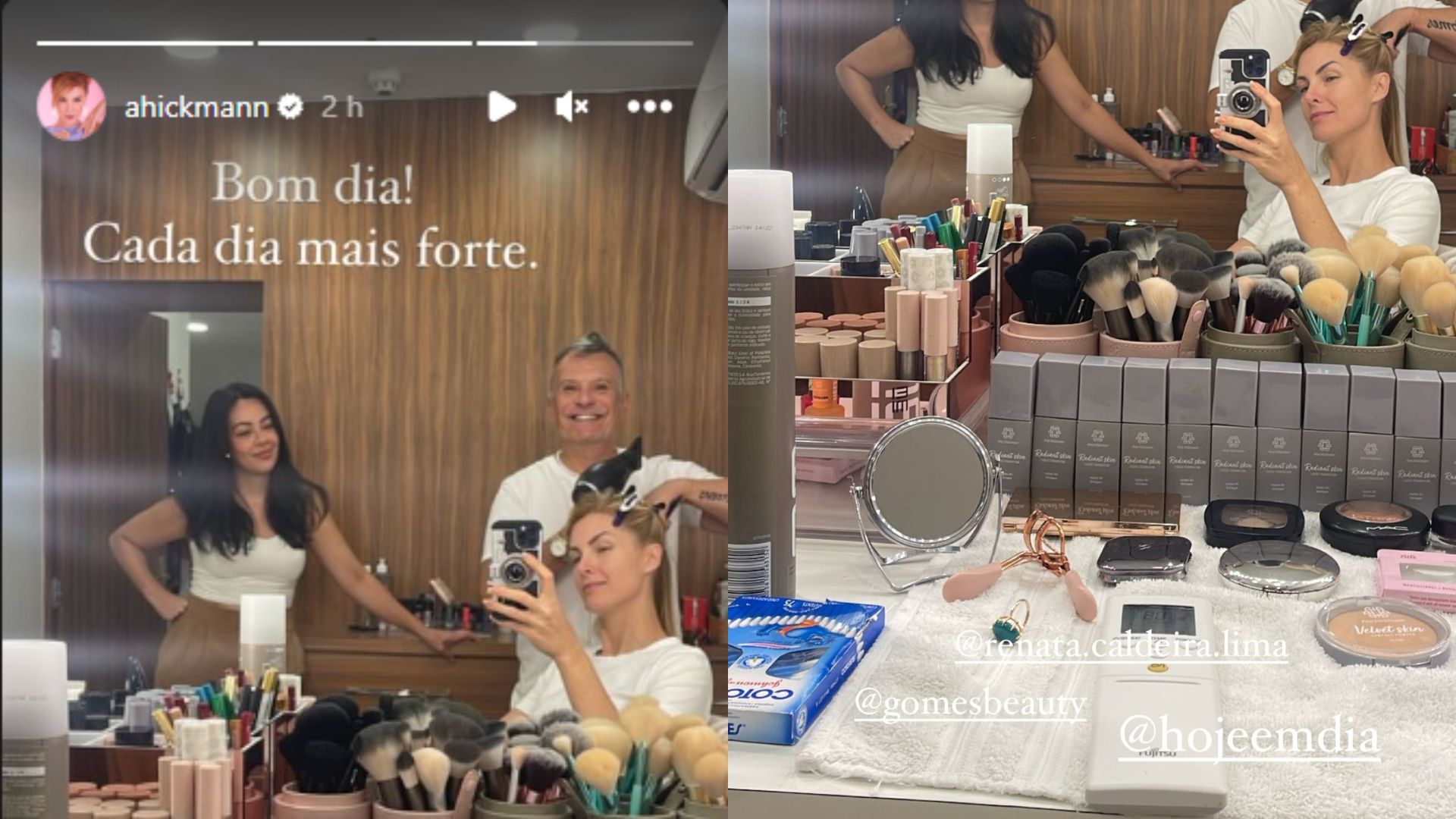 Story de Ana Hickmann falando que est&aacute; mais forte