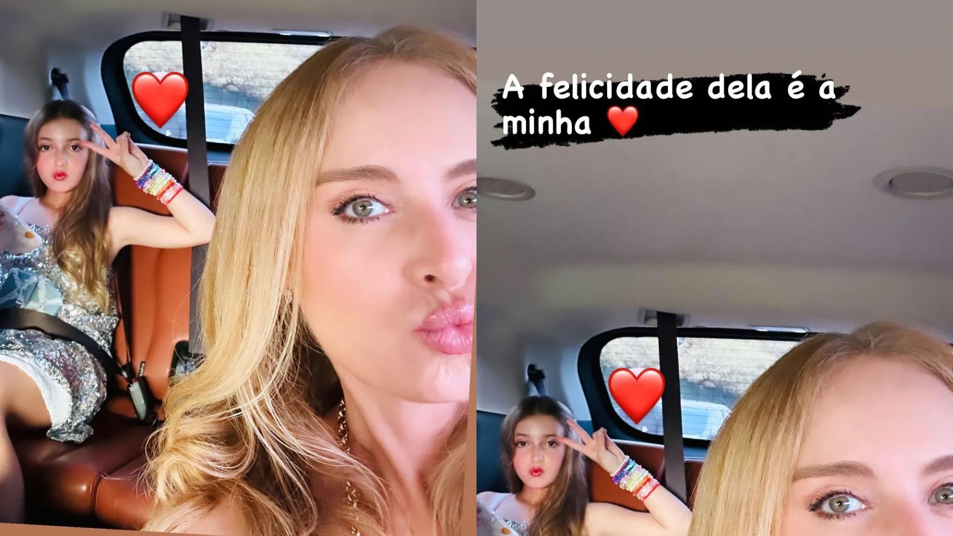 Apresentadora Angelica e a filha ca&ccedil;ula com Luciano Huck, Eva, indo para o show da cantora Taylor Swift