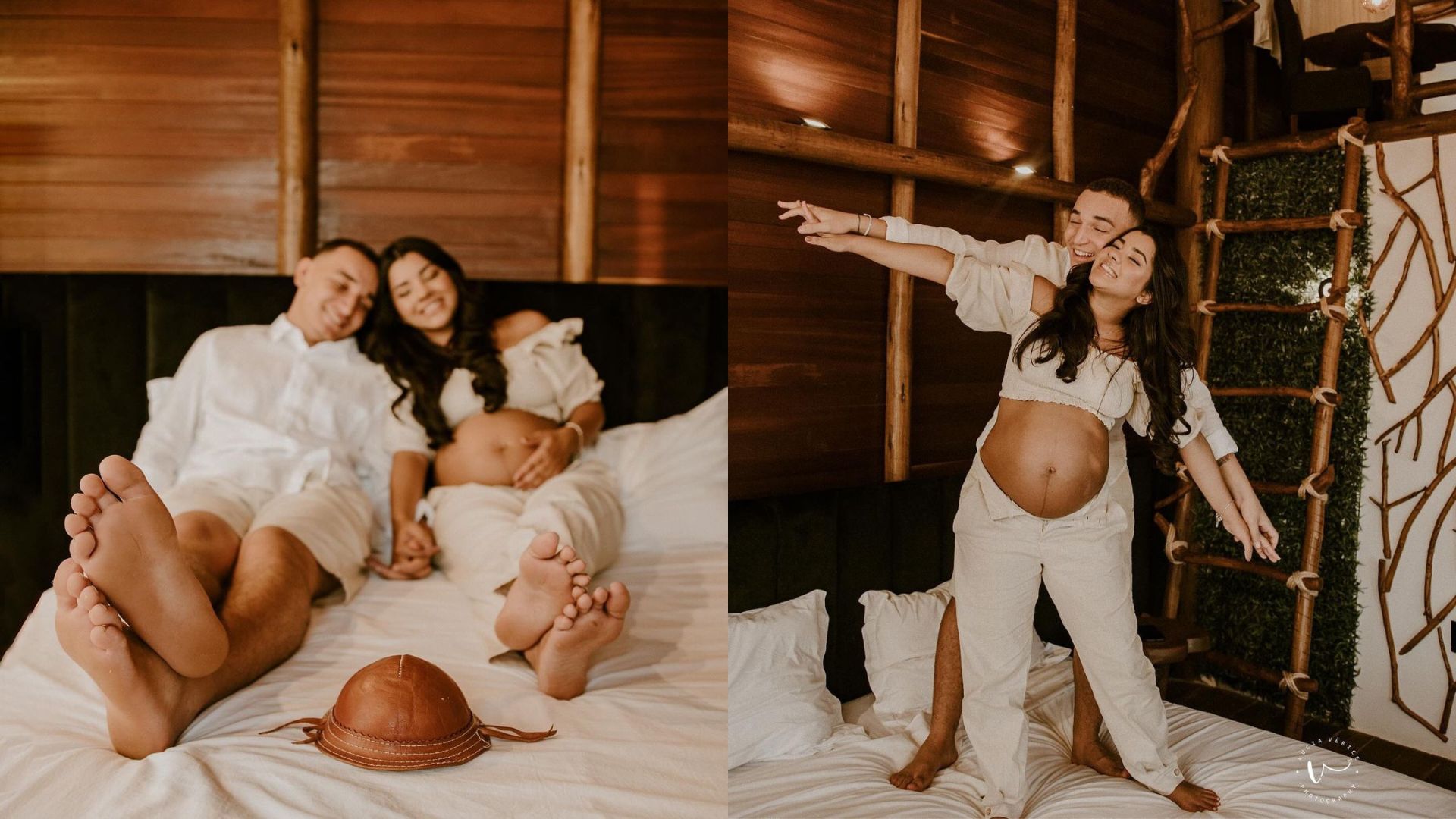 Cantor Jo&atilde;o Gomes e a namorada Ary Mirelle, gr&aacute;vida do primeiro filho do casal, Jorge