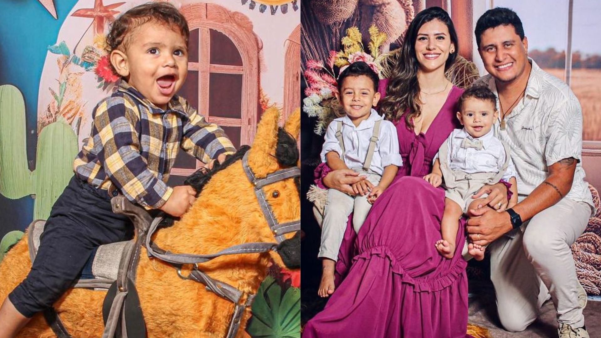 Fam&iacute;lia posando para foto 