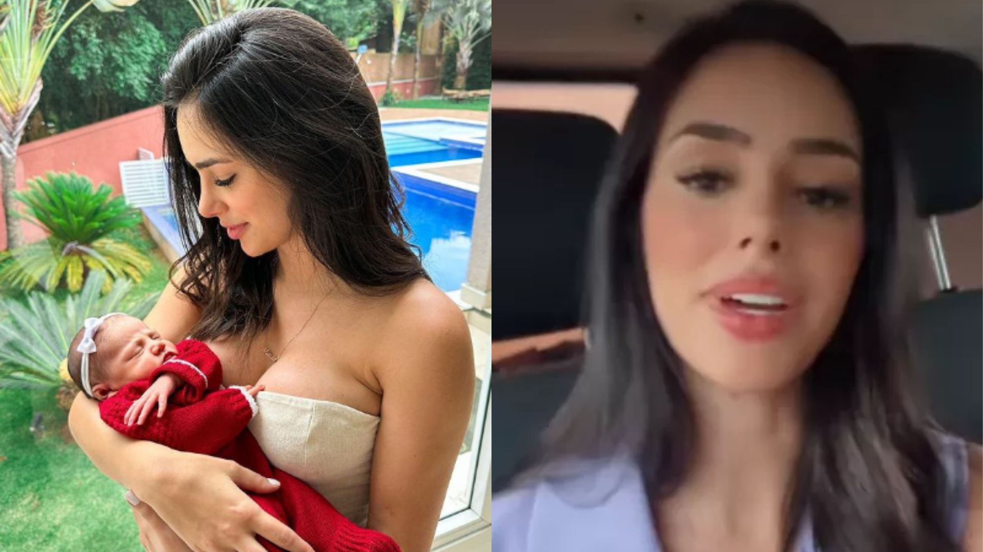 bruna biancardi com a filha mavie no colo