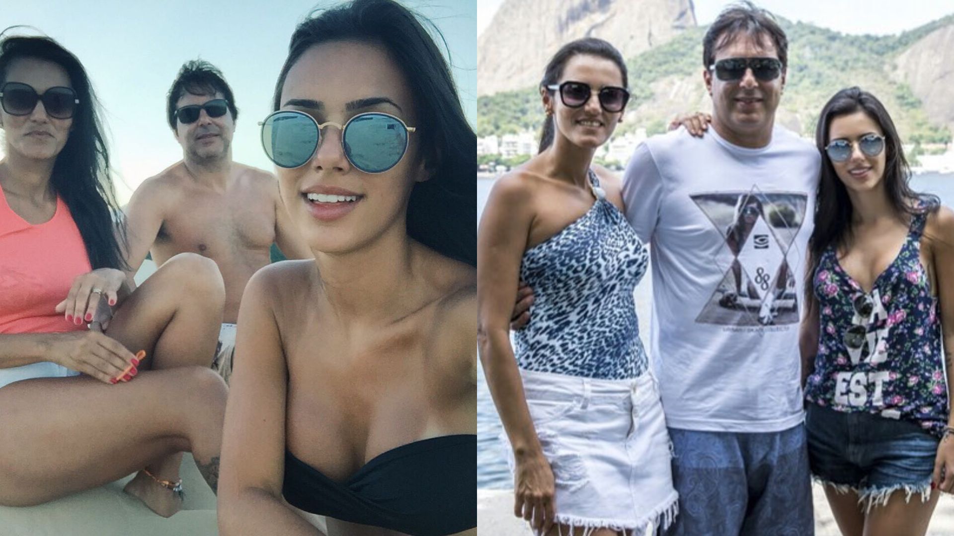 Bruna Biancardi e os pais, Telma e Edson