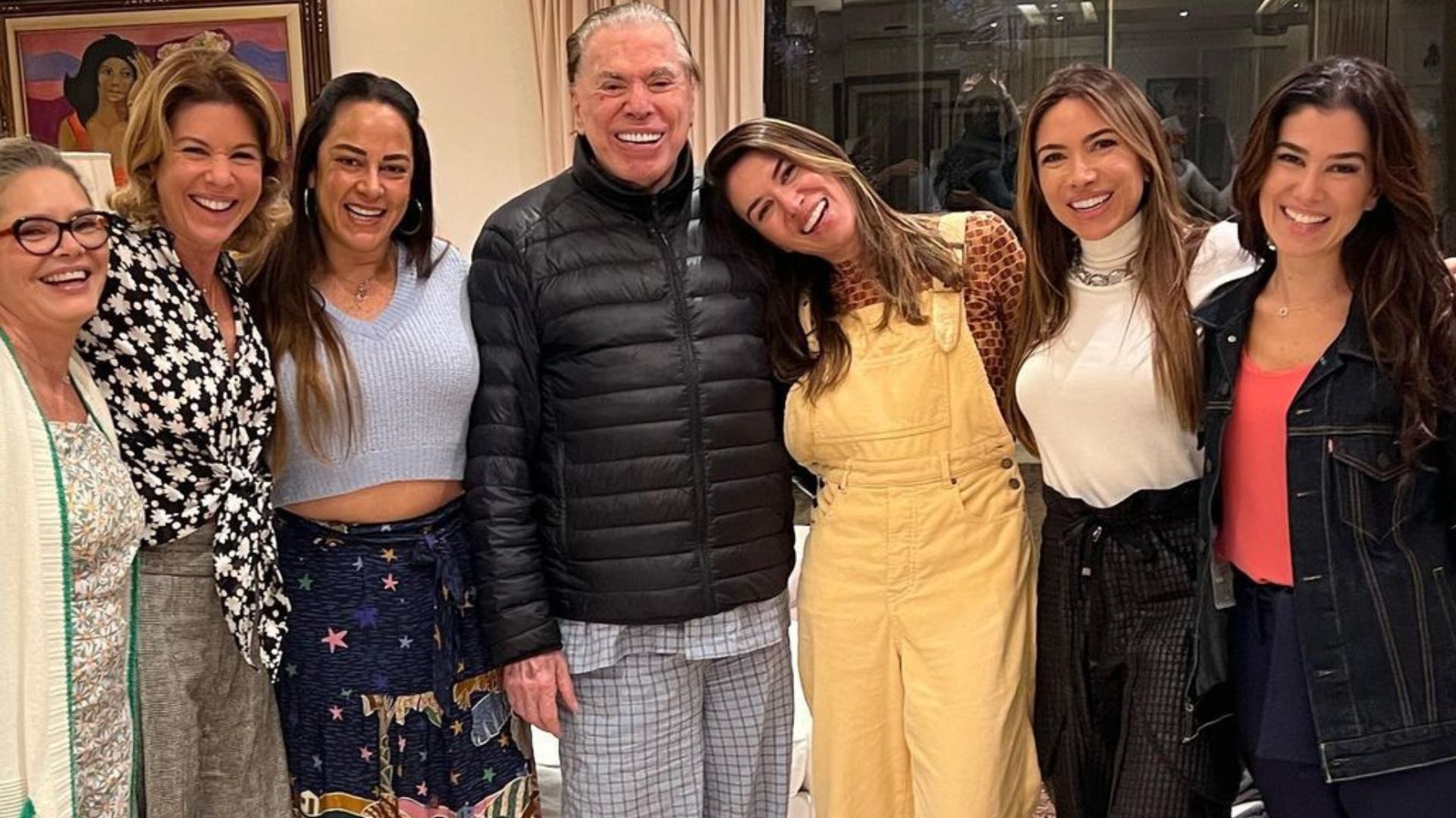 Silvio Santos e filhas