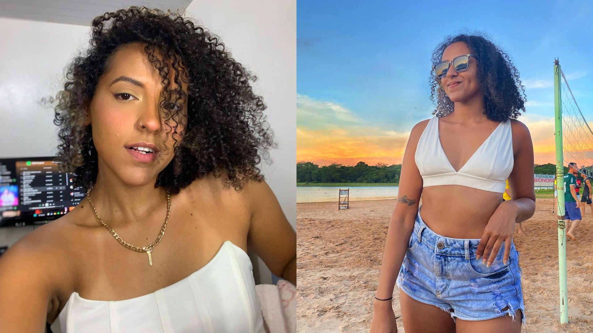 Mulher posando para a foto