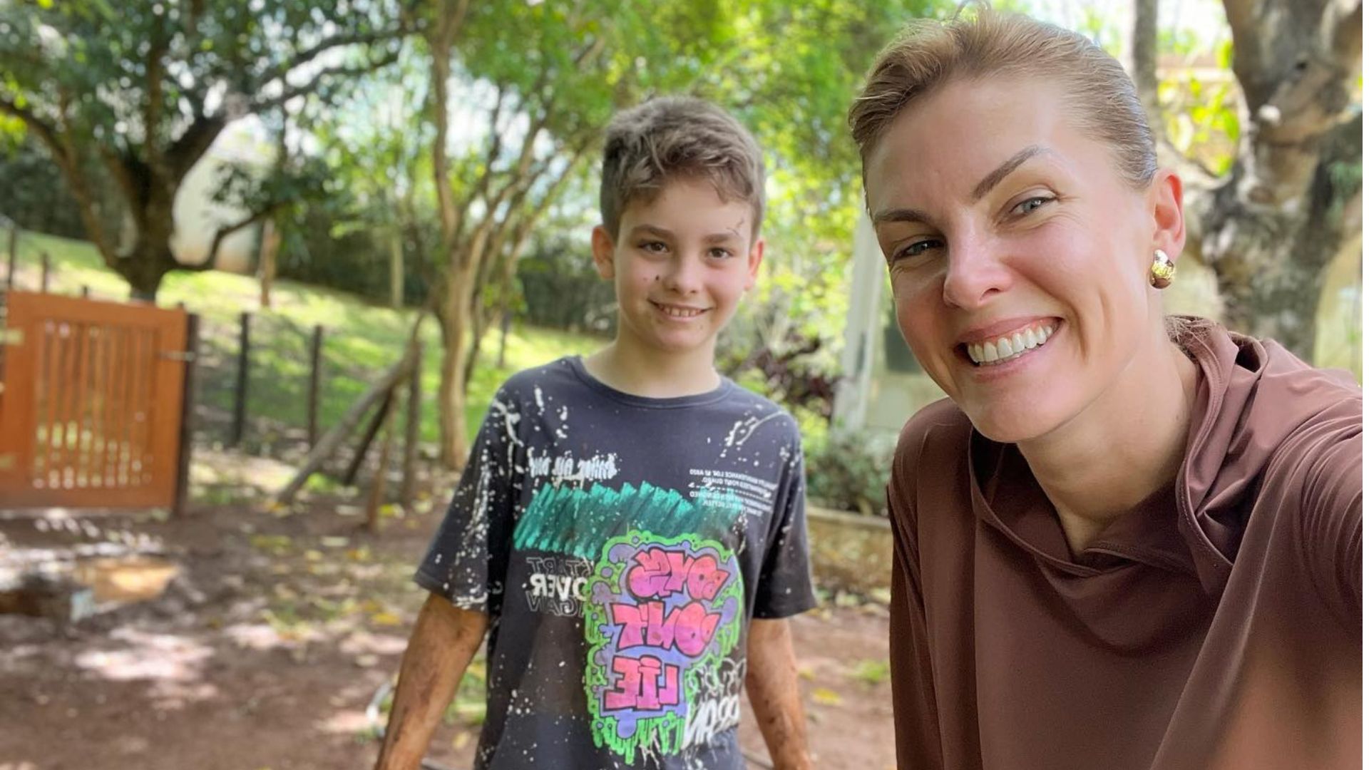 Ana Hickmann e o filho