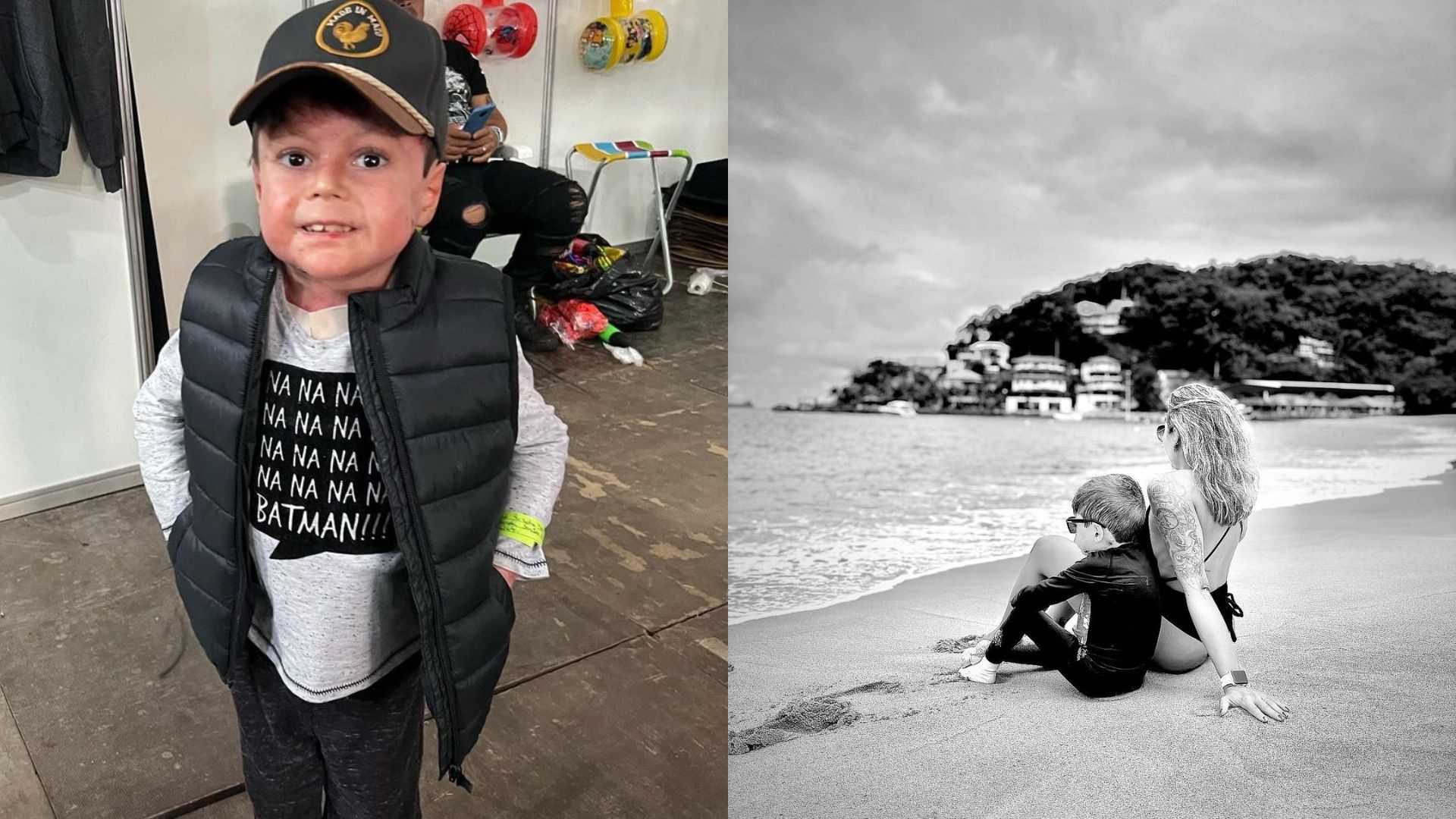 Guilherme Gandra, Pequeno Gui, e m&atilde;e, Tayane Gandra