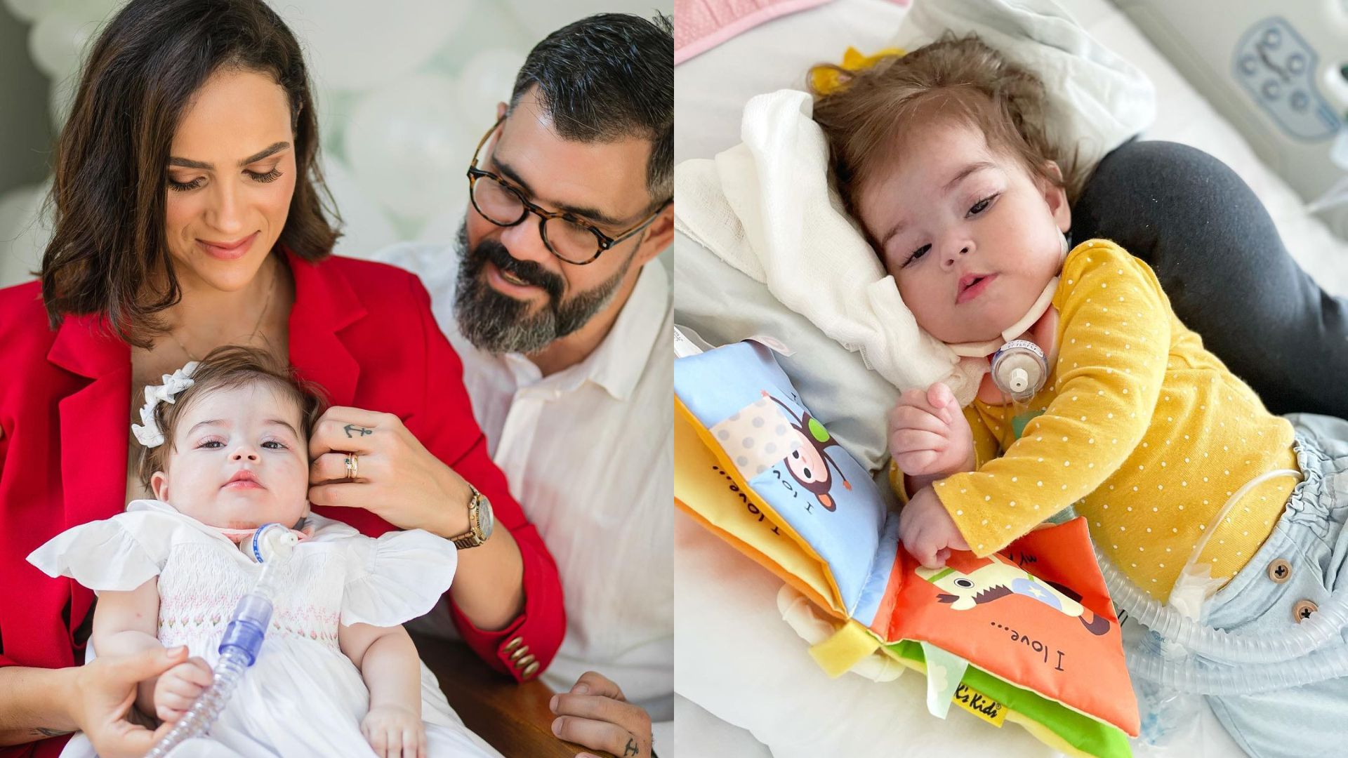 Juliano e Leticia Cazarr&eacute; com Maria Guilhermina