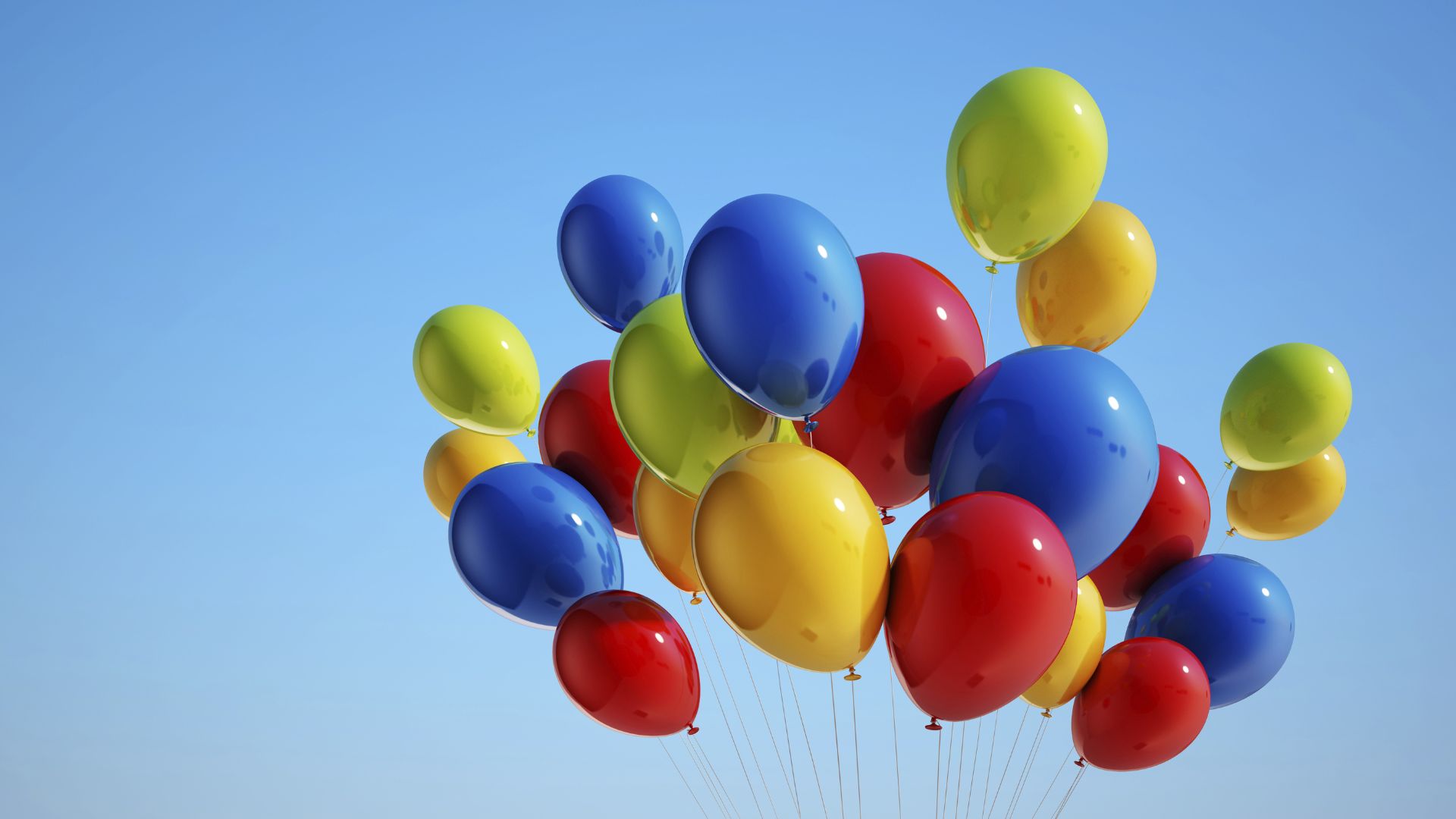 Bexigas voando pelo c&eacute;u