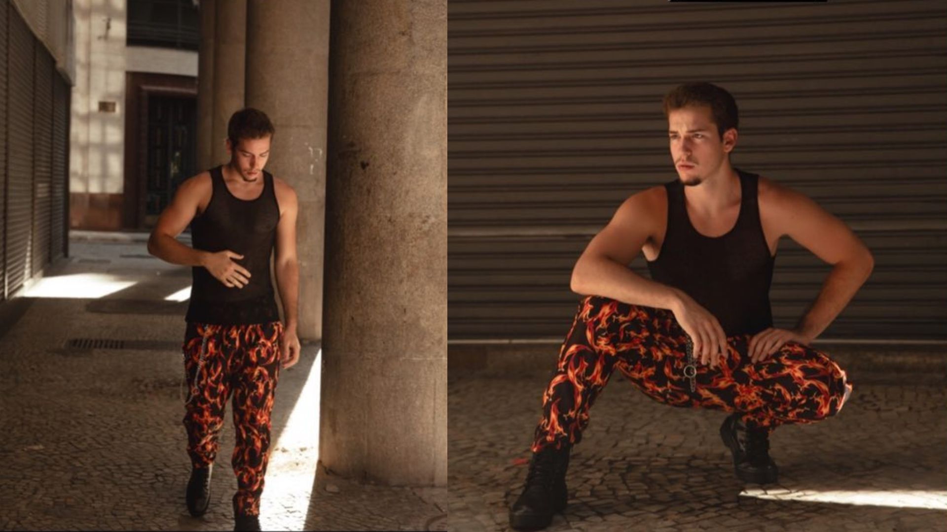 Homem posando para fotos em ensaio fotogr&aacute;fico