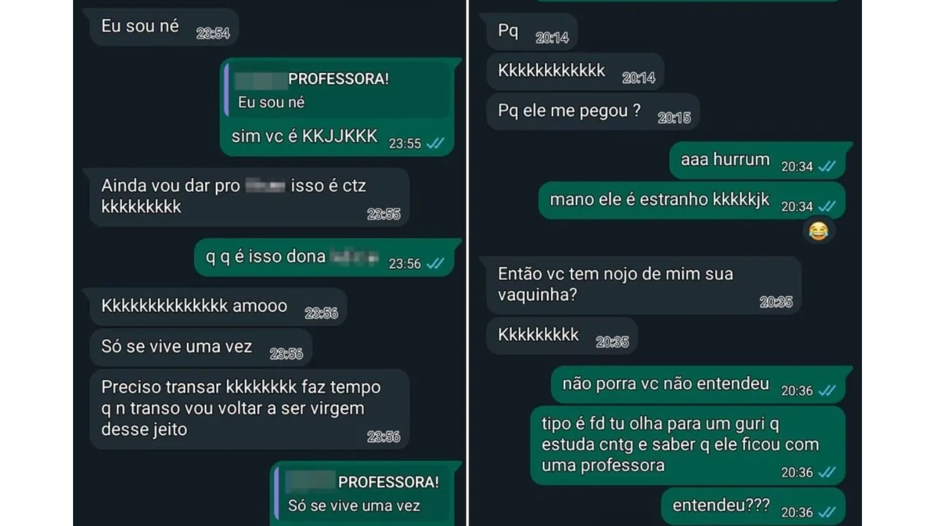 Professora beija menino
