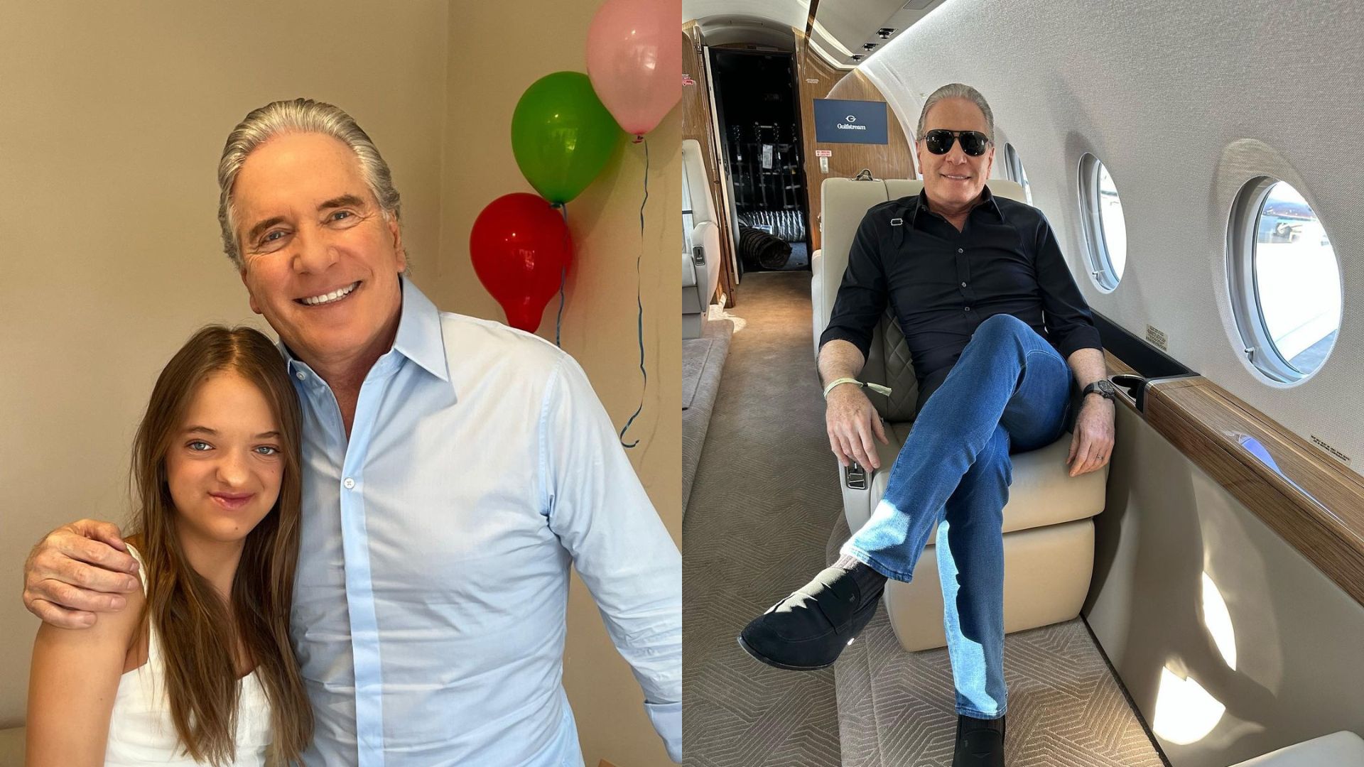 Pai e filha posando para foto