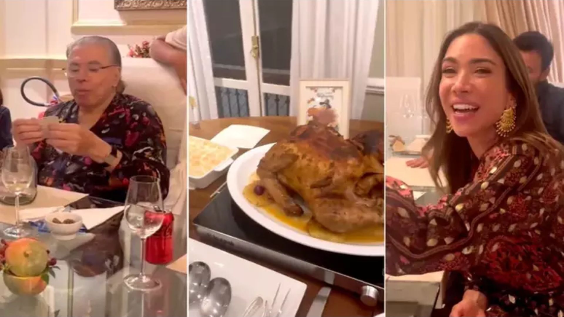 Silvio Santos comendo