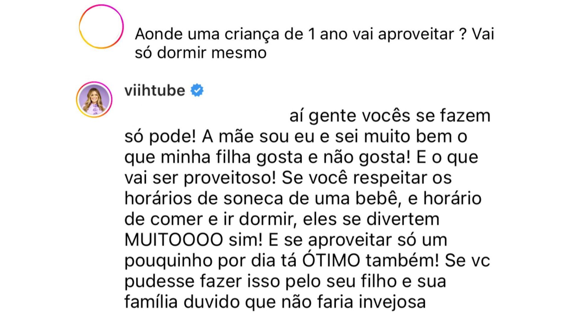 Viih Tube responde cr&iacute;tica &agrave; anivers&aacute;rio de 1 ano de Lua'