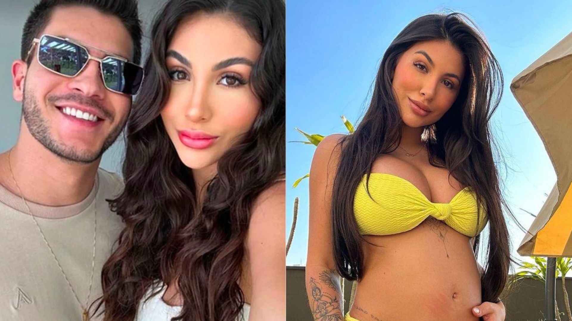 Ator e ganhador do BBB 22 e ex-namorada Jheny Santucci