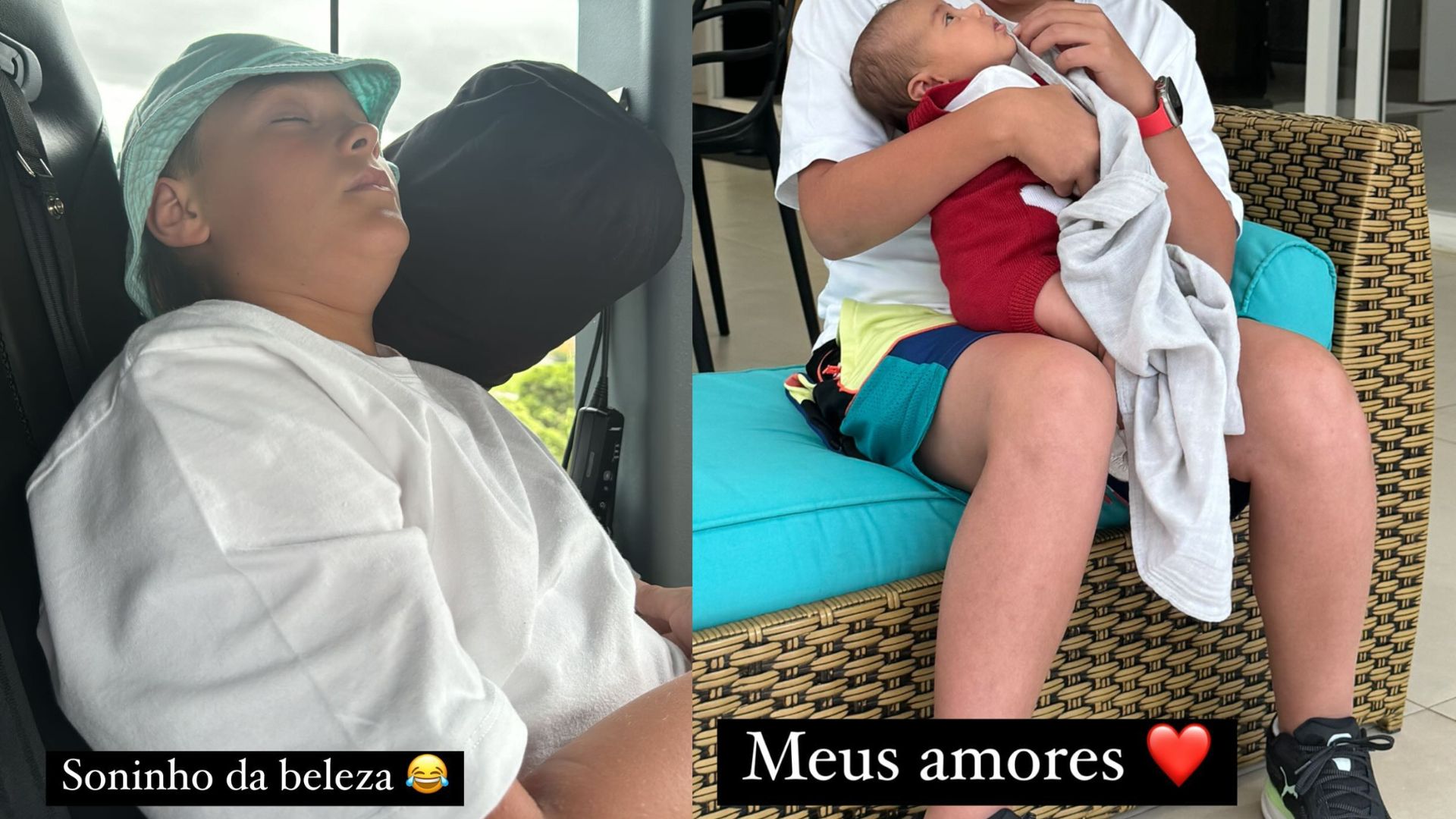 Davi Lucca e Mavie, filhos de Neymar Jr.