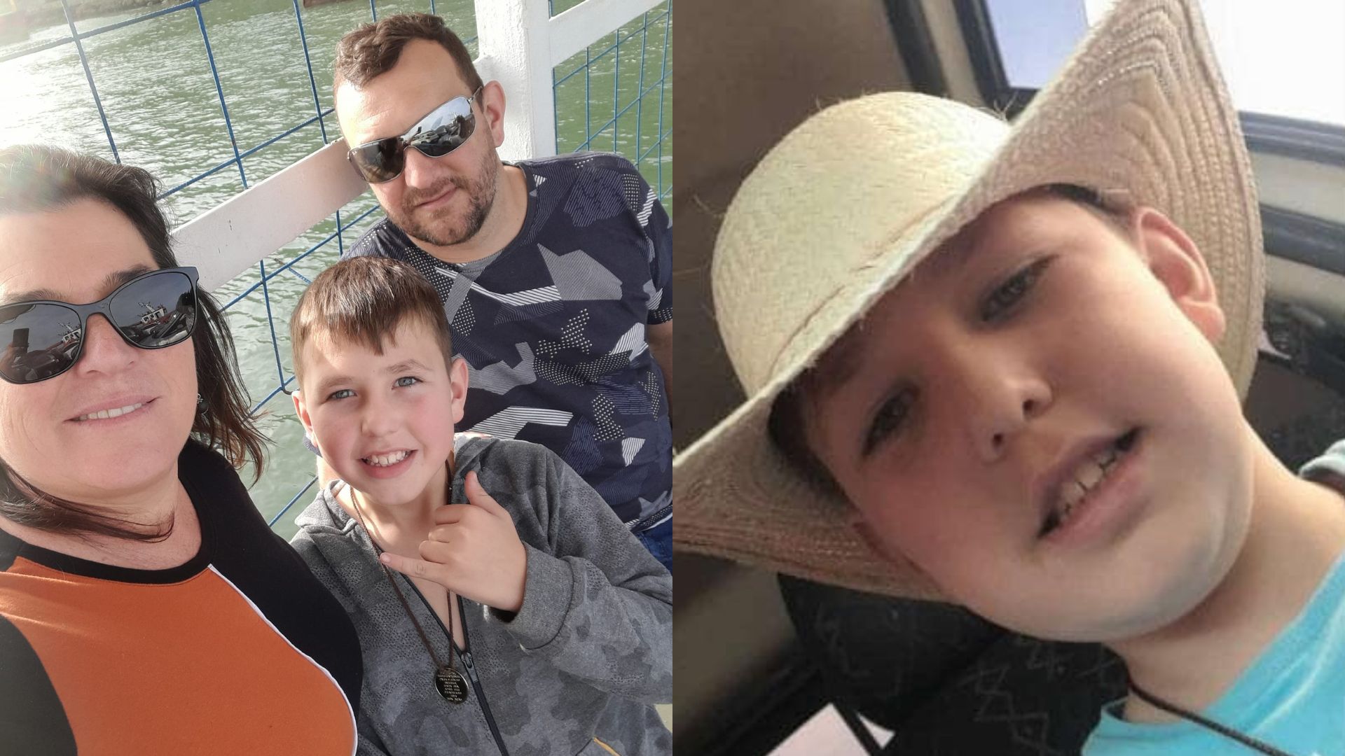 Fam&iacute;lia de Augusto Bonato, menino que morreu com choque em pisca-pisca de Natal