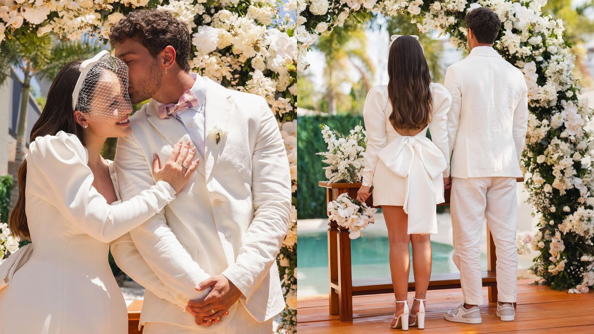 Larissa Manoela e Andr&eacute; Luiz Frambach no casamento