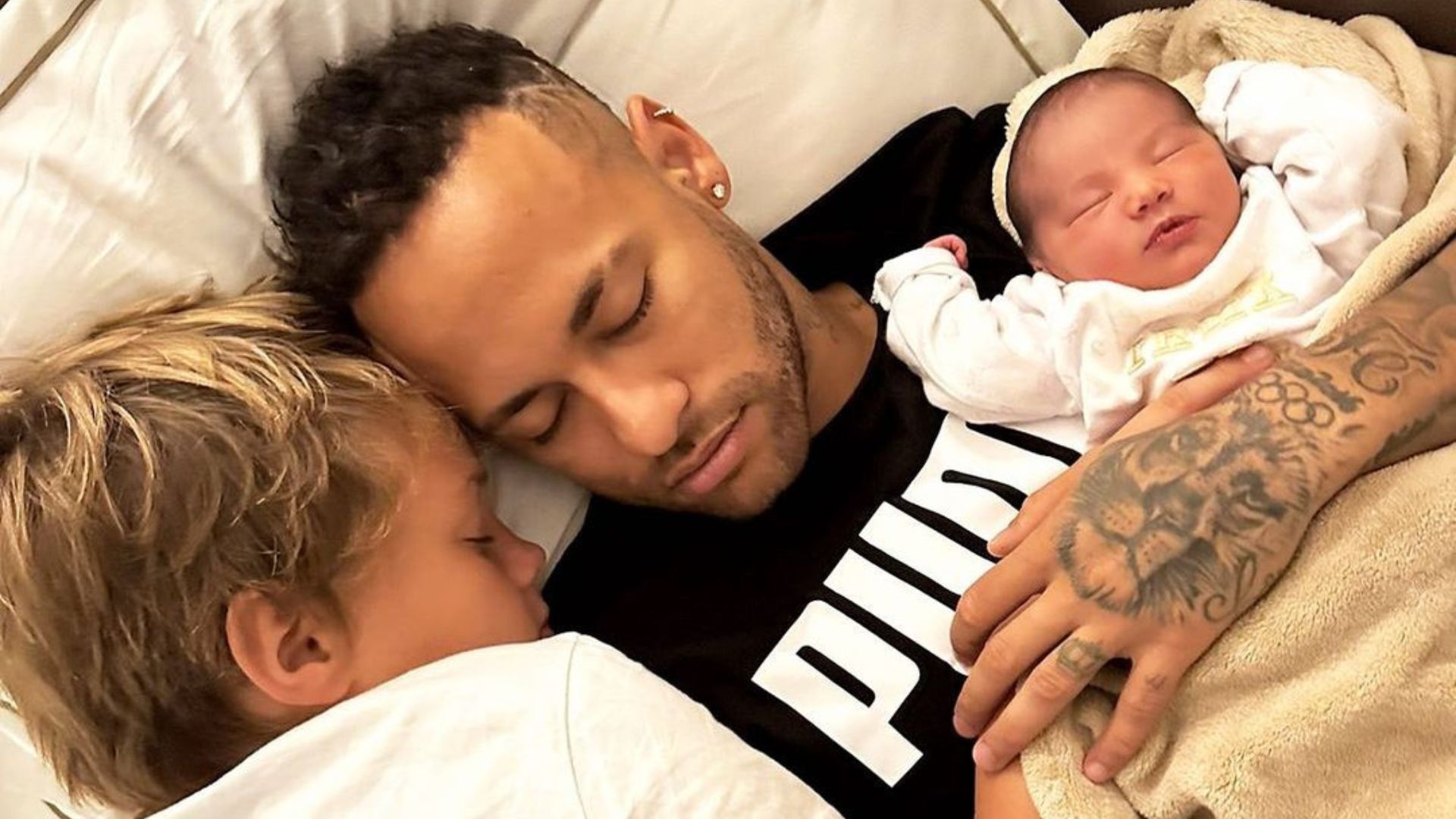 Neymar Jr., Davi Lucca e Mavie
