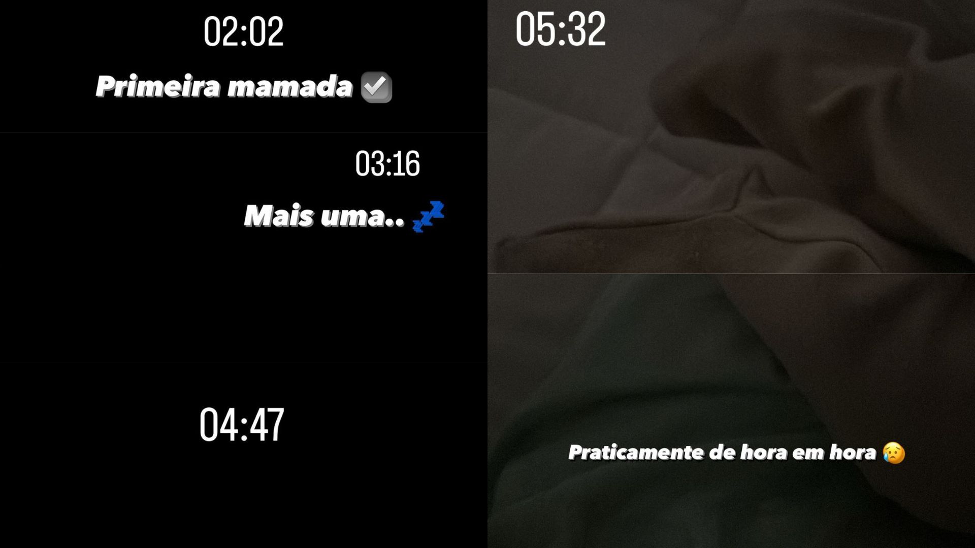 Stories Bruna Biancardi amamenta&ccedil;&atilde;o Mavie madrugada
