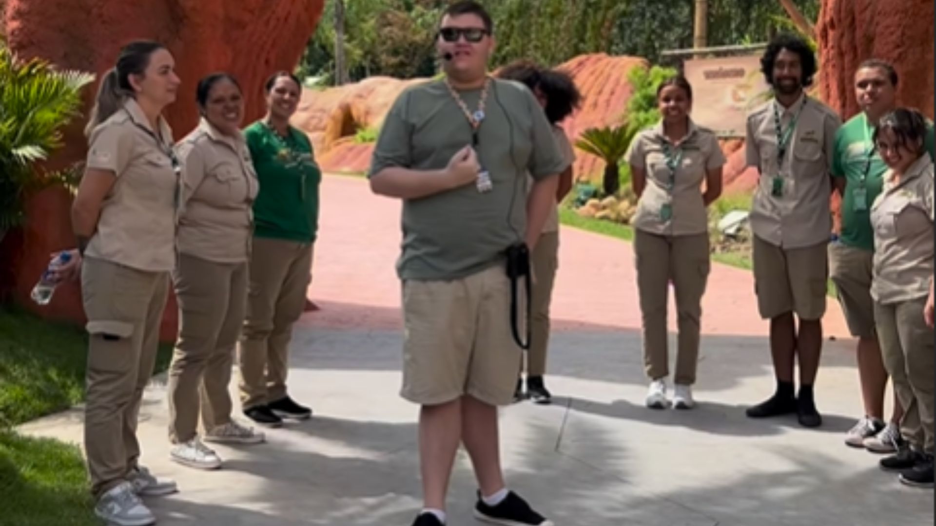 Thor Cugnier no Parque dos Dinossauros