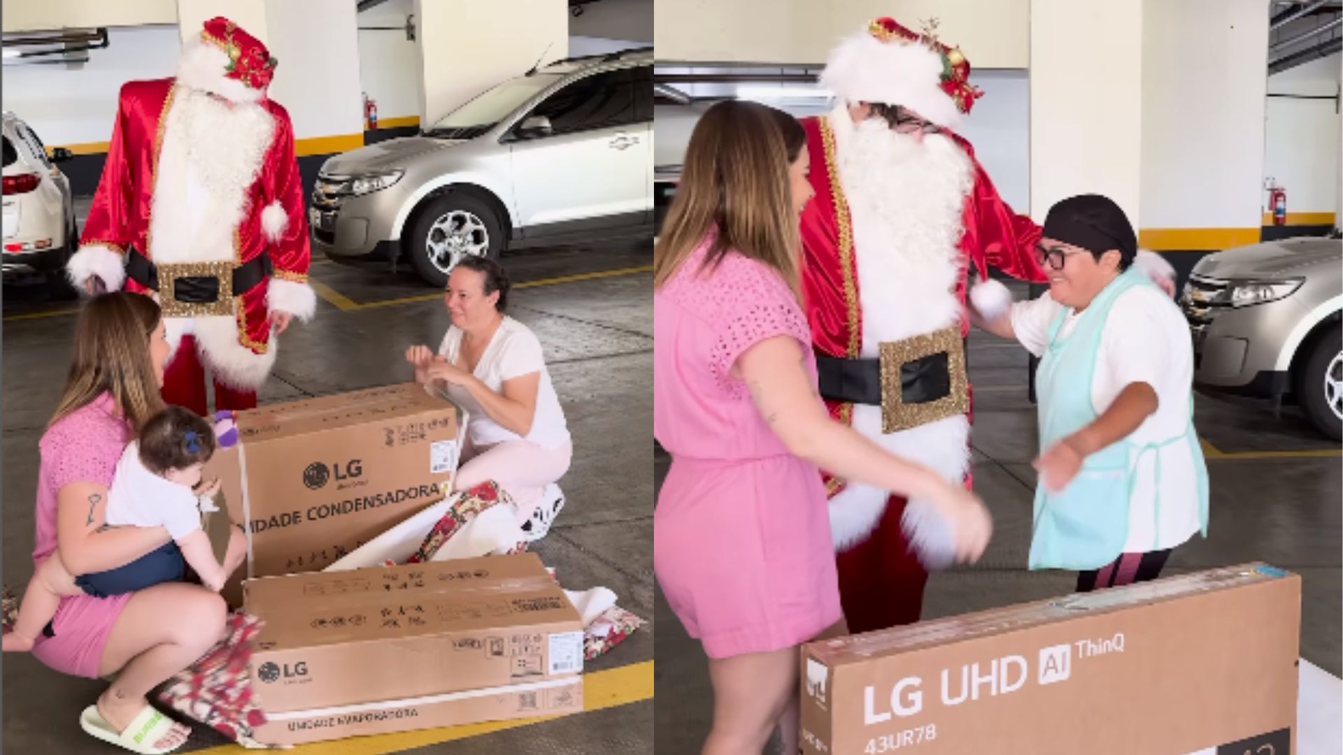 Viih Tube e Eliezer presenteando funcion&aacute;rias