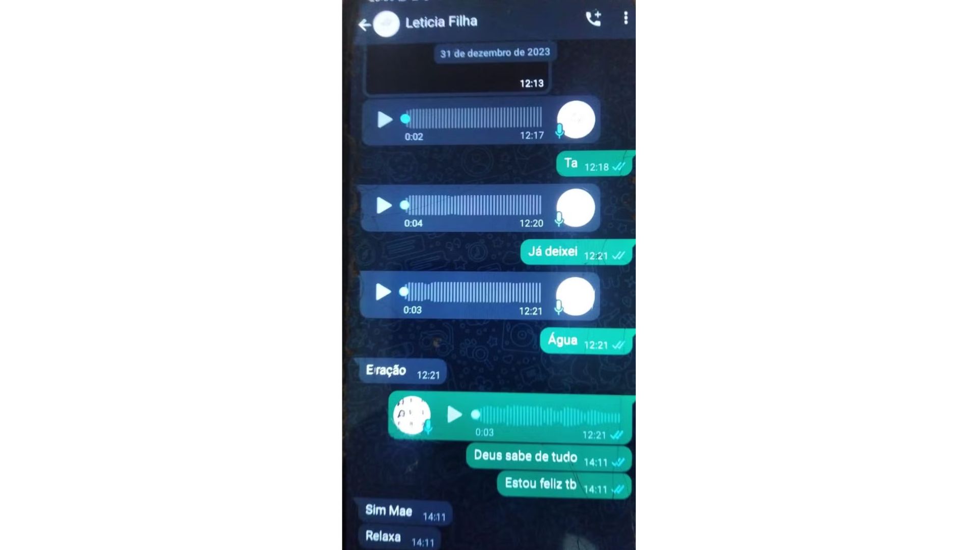 Conversa entre a m&atilde;e e a filha