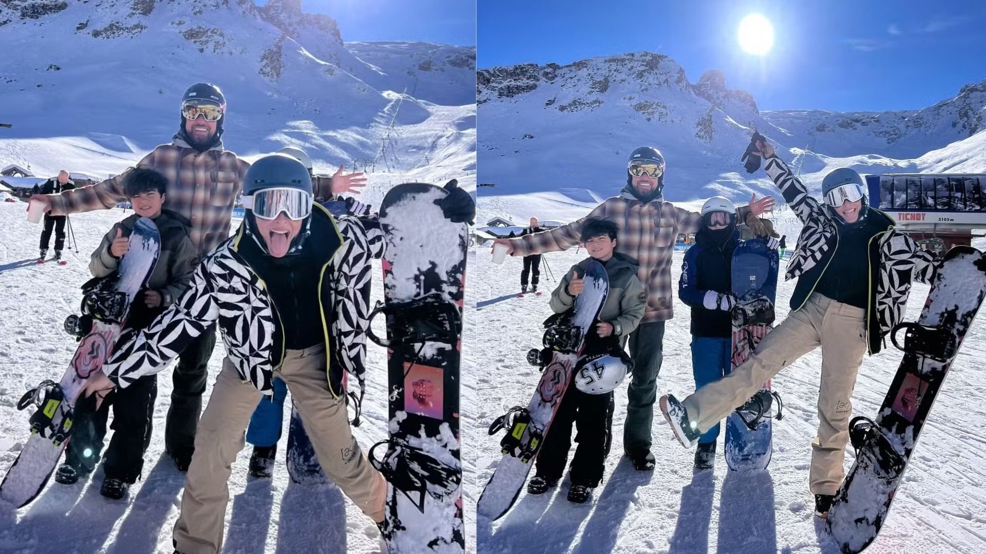 Juliana Paes, o marido Carlos Henrique Baptista, e os filhos Pedro e Ant&ocirc;nio