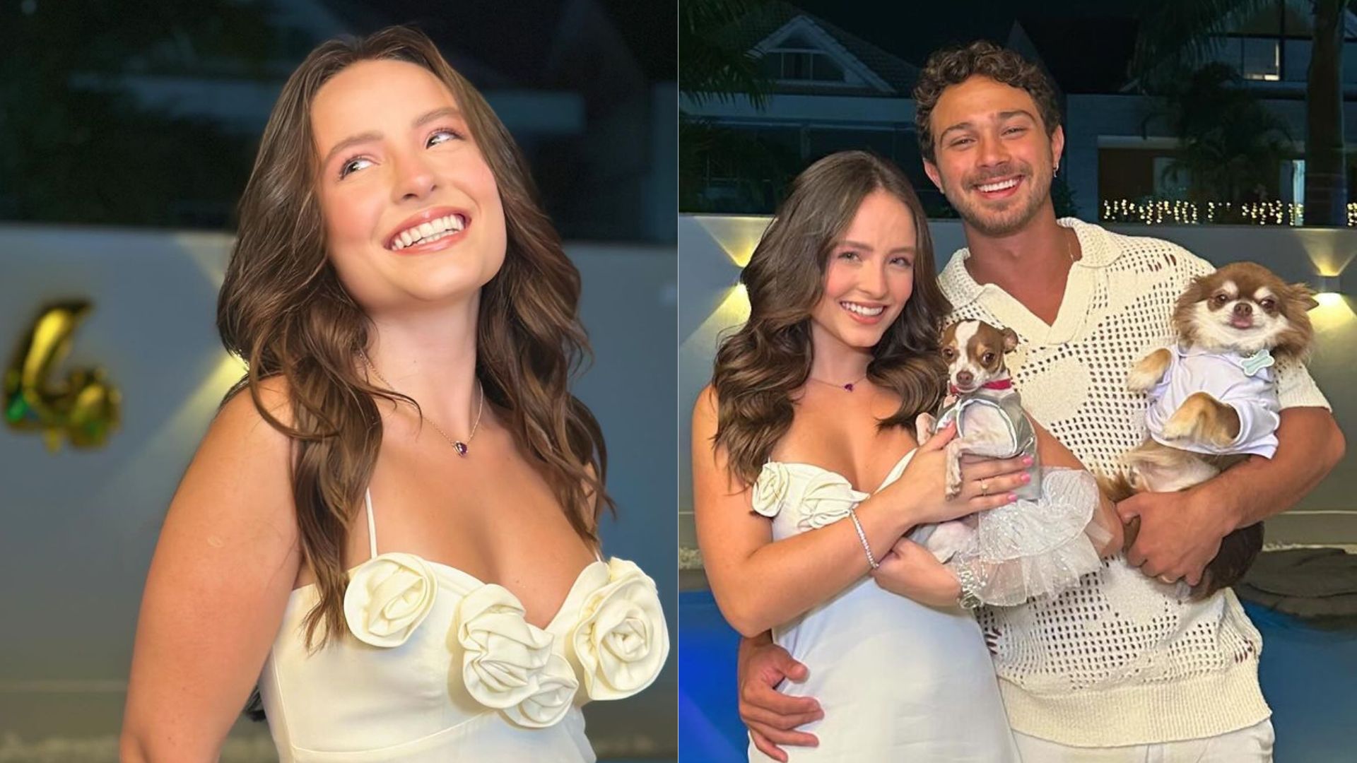 Larissa Manoela e Andr&eacute; Luiz Frambach no R&eacute;veillon