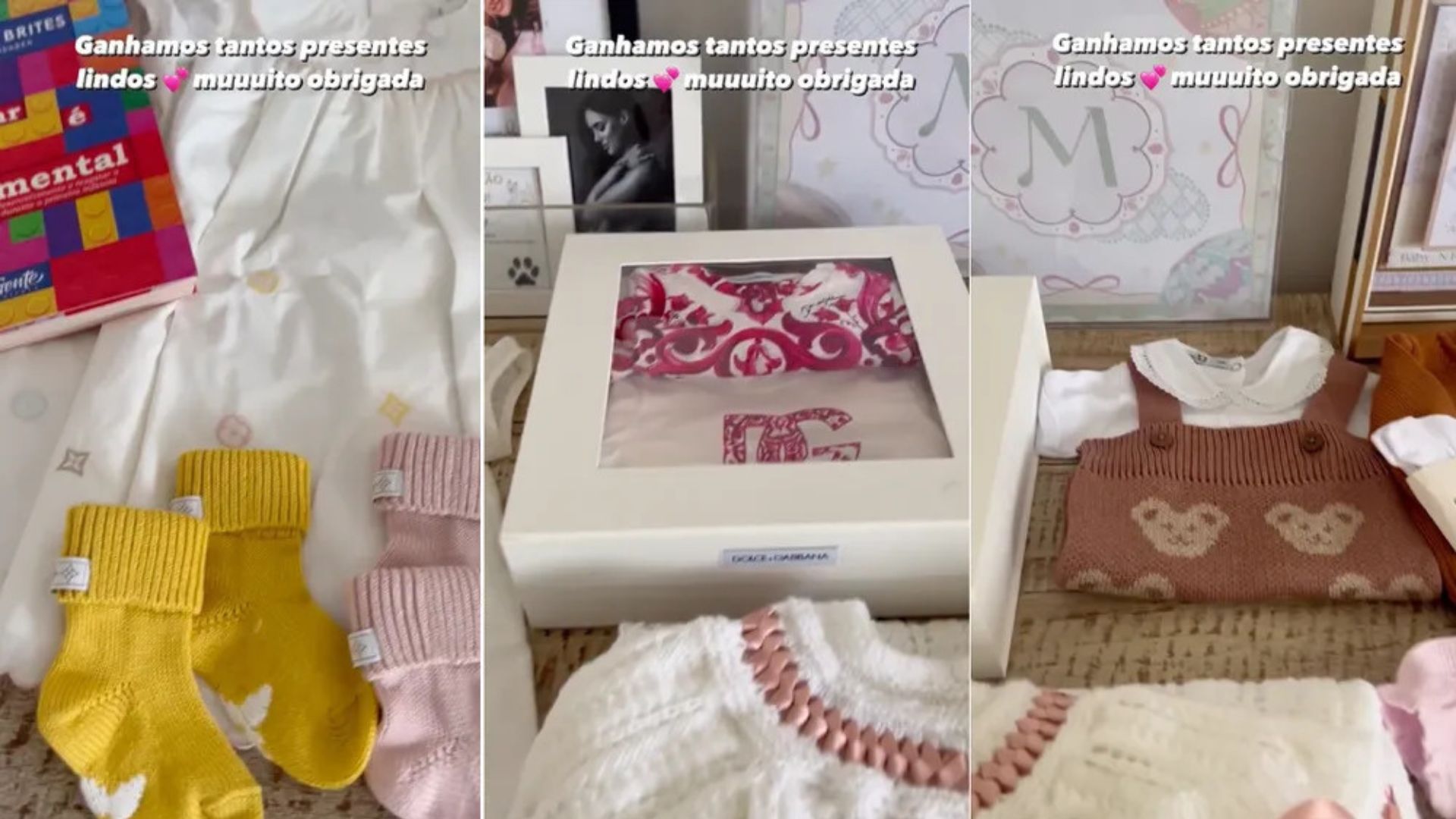 Stories de Bruna Biancardi mostrando presentes de Mavie