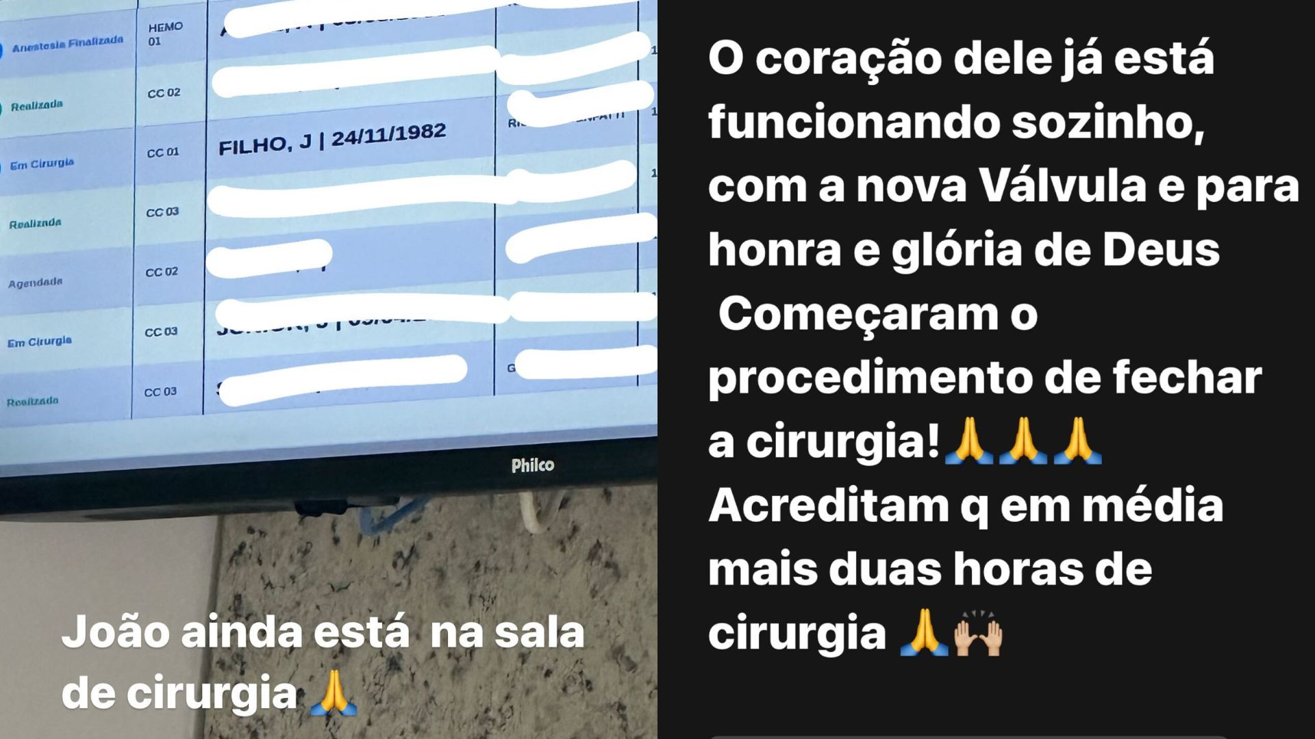 Stories de Francine Caroline, esposa do cantor sertanejo Jo&atilde;o Carreiro