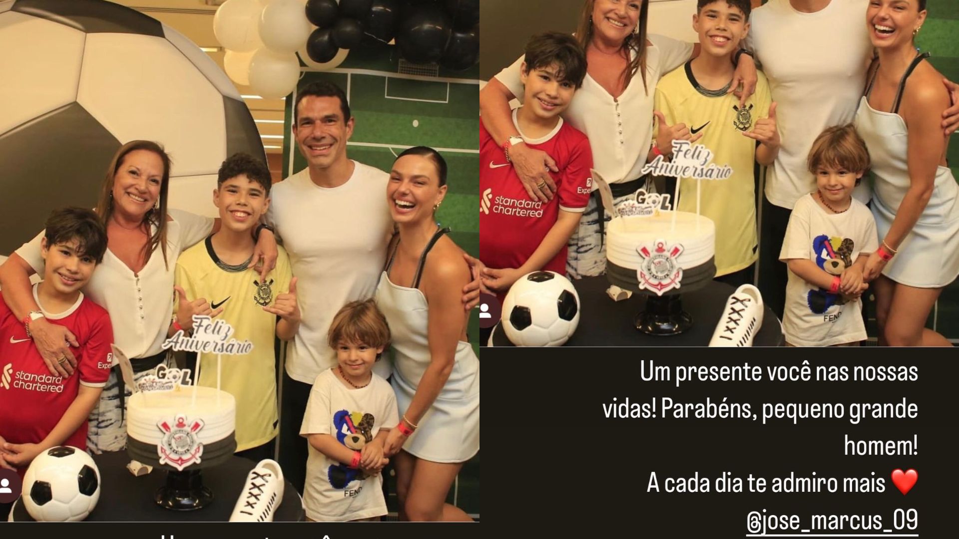 Stories de Isis Valverde parabenizando o enteado Jos&eacute; Marcus, filho de Marcus Buaiz e Wanessa Camargo