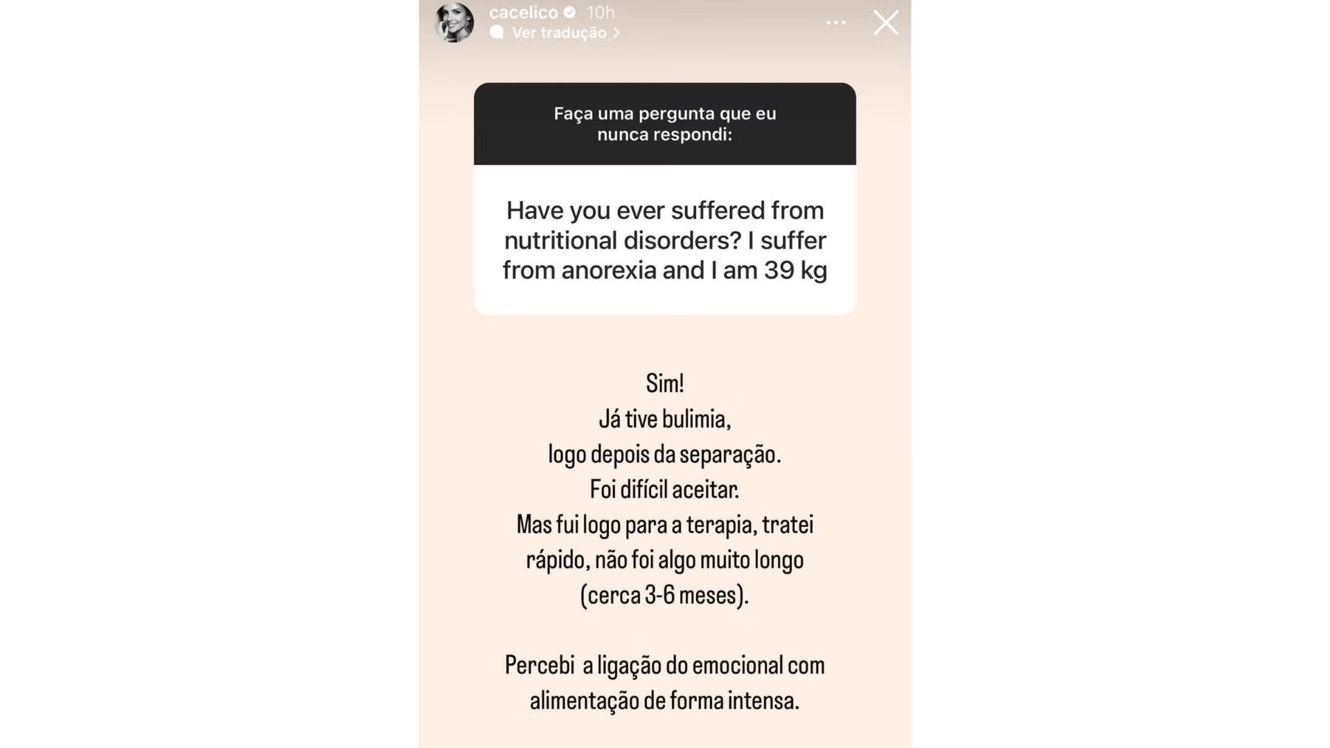 Carol Celico abriu o cora&ccedil;&atilde;o