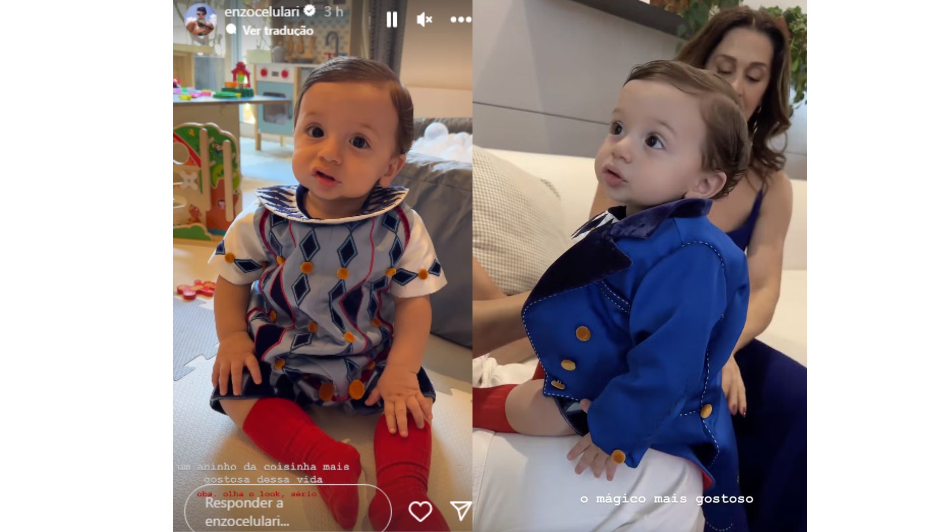 Luca usou um traje especial