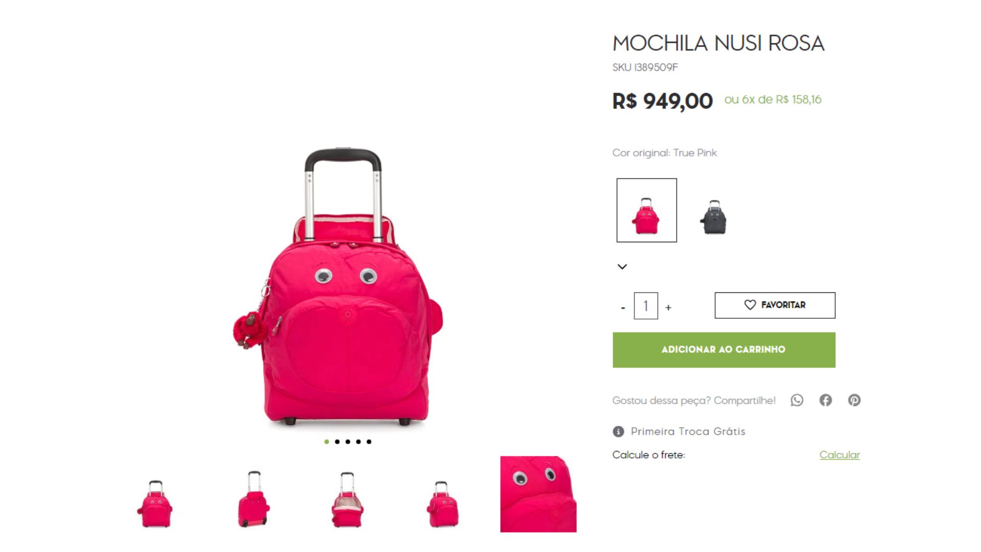 Mochila da filha de Virginia