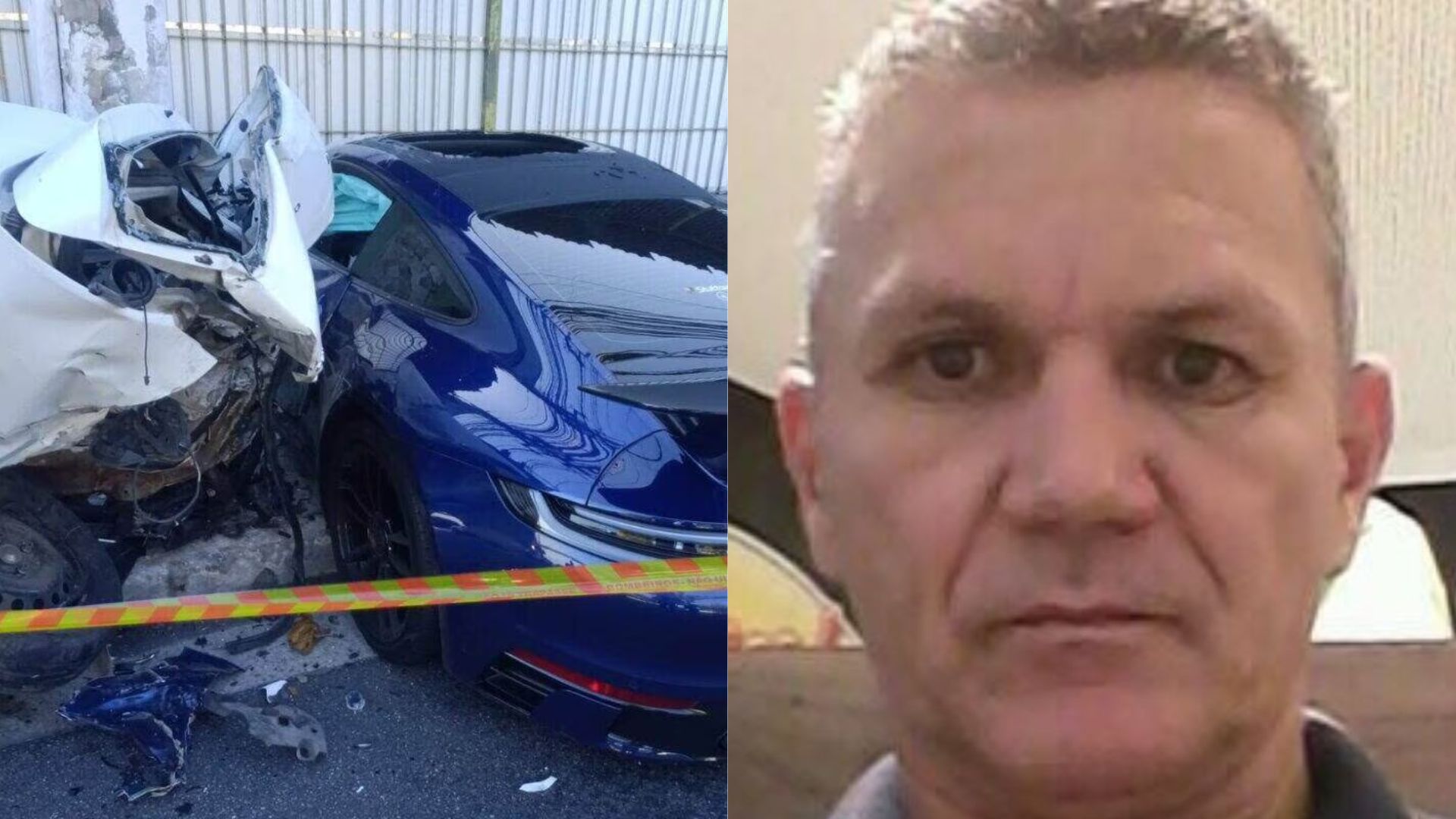 O homem morreu no acidente