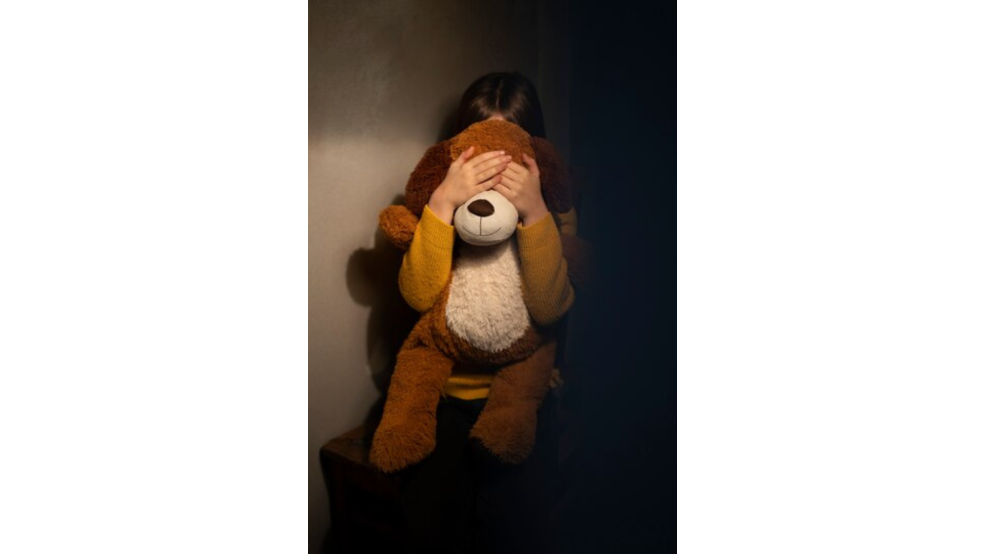 Crian&ccedil;a segurando urso de pel&uacute;cia