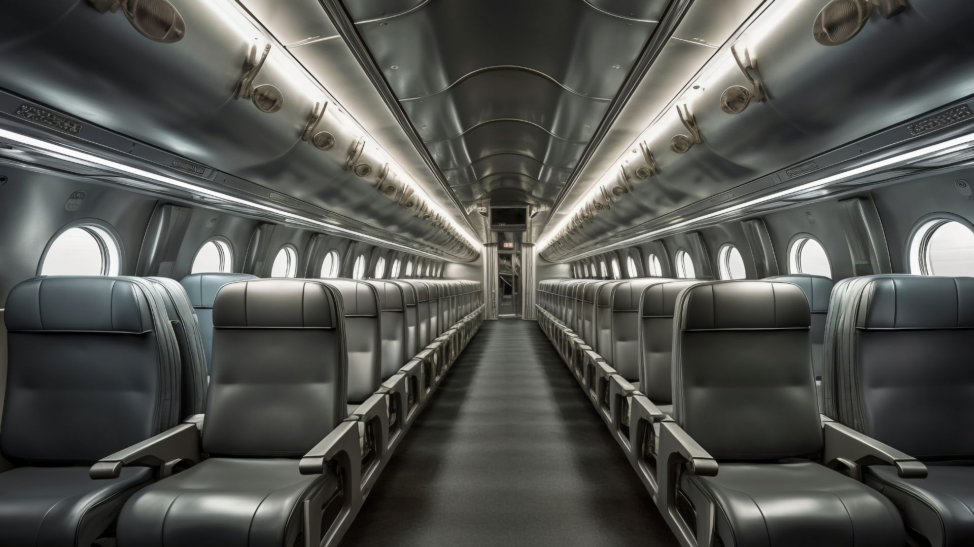 Cabine de avi&atilde;o vazia