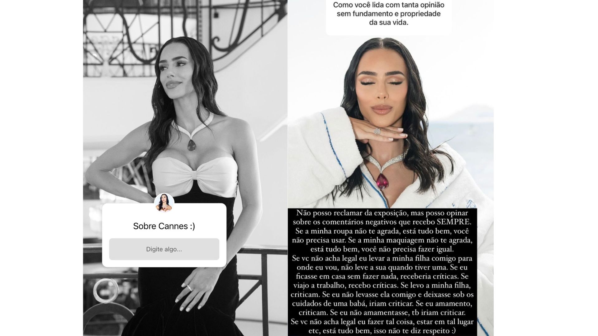 Bruna Biancardi rebate cr&iacute;ticas