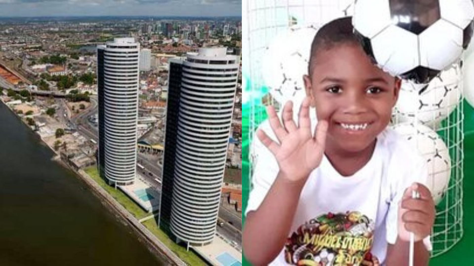 Miguel e pr&eacute;dio em Pernambuco