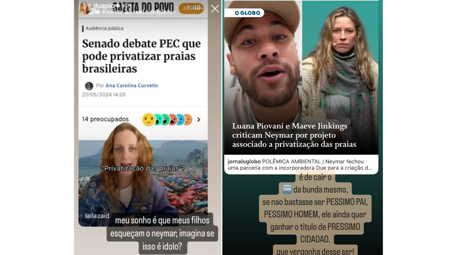 Luana Piovani critica Neymar