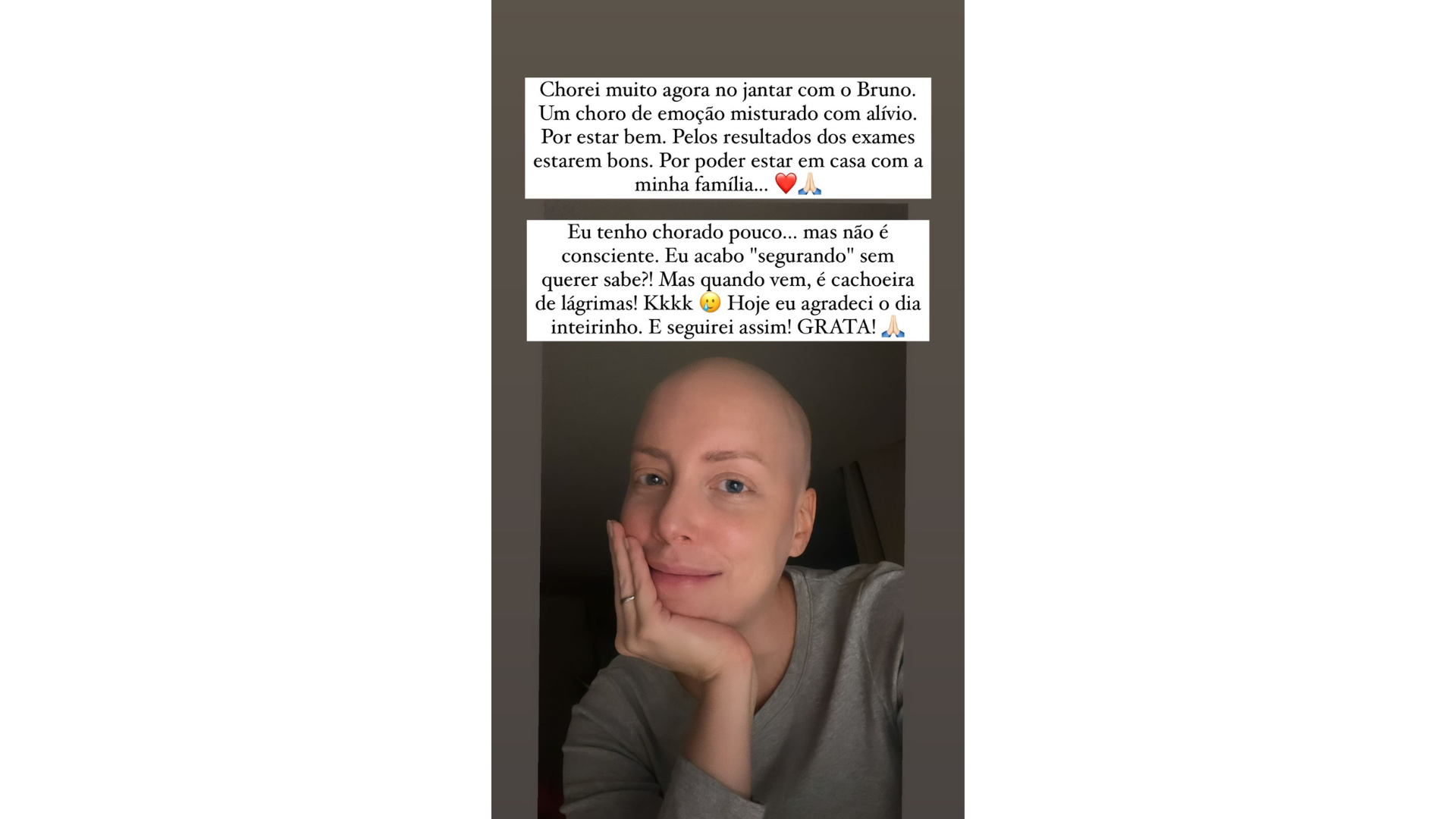 Fabiana Justus chora em recupera&ccedil;&atilde;o 