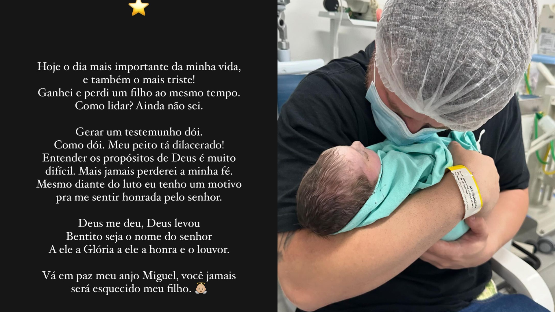 Casal lamenta morte de filho