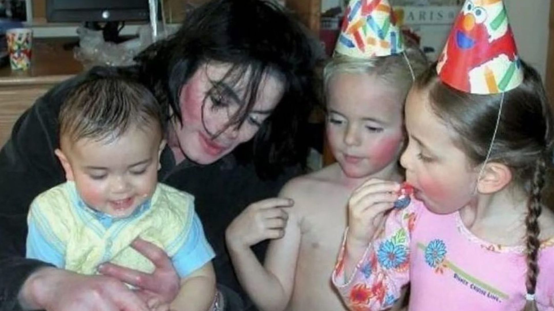 Michael Jackson e os tr&ecirc;s filhos, Prince, Paris e Bigi