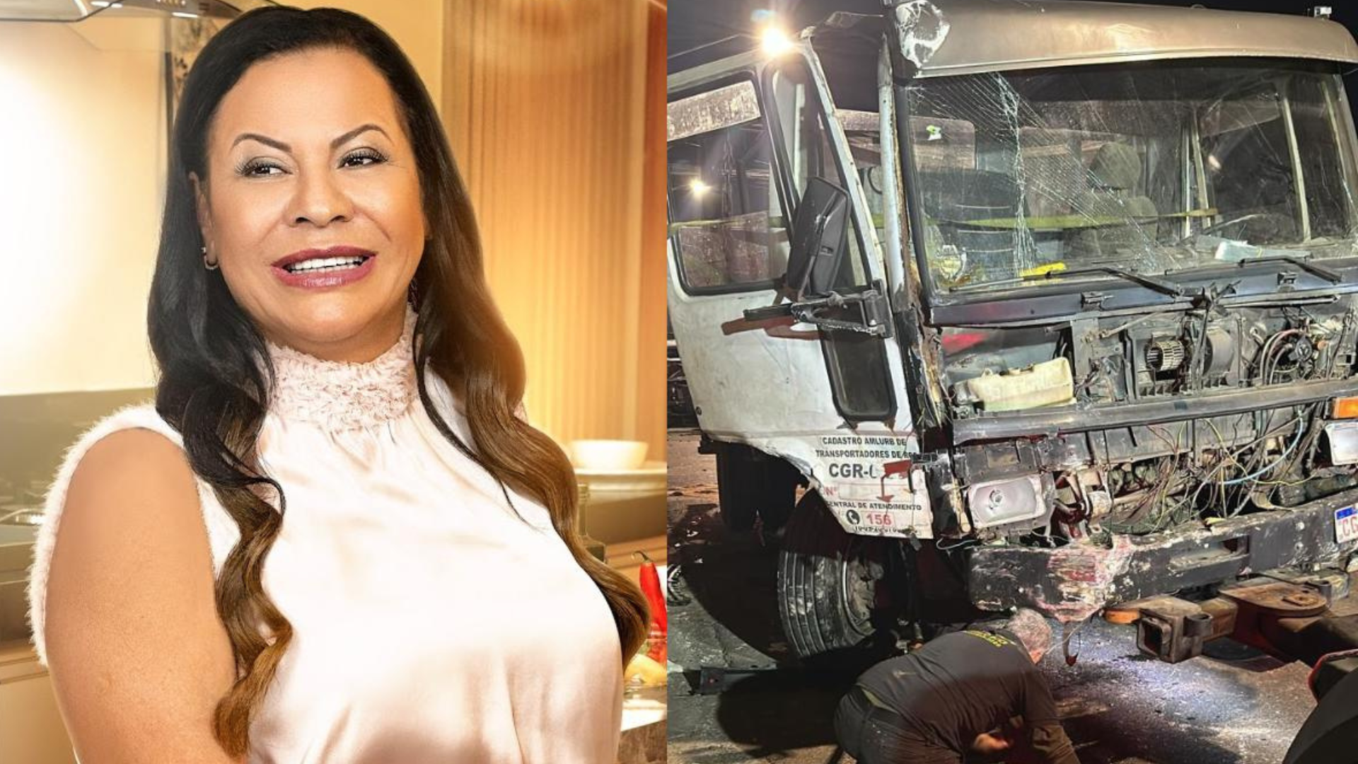 M&atilde;e de Mar&iacute;lia Mendon&ccedil;a sofre acidente de carro