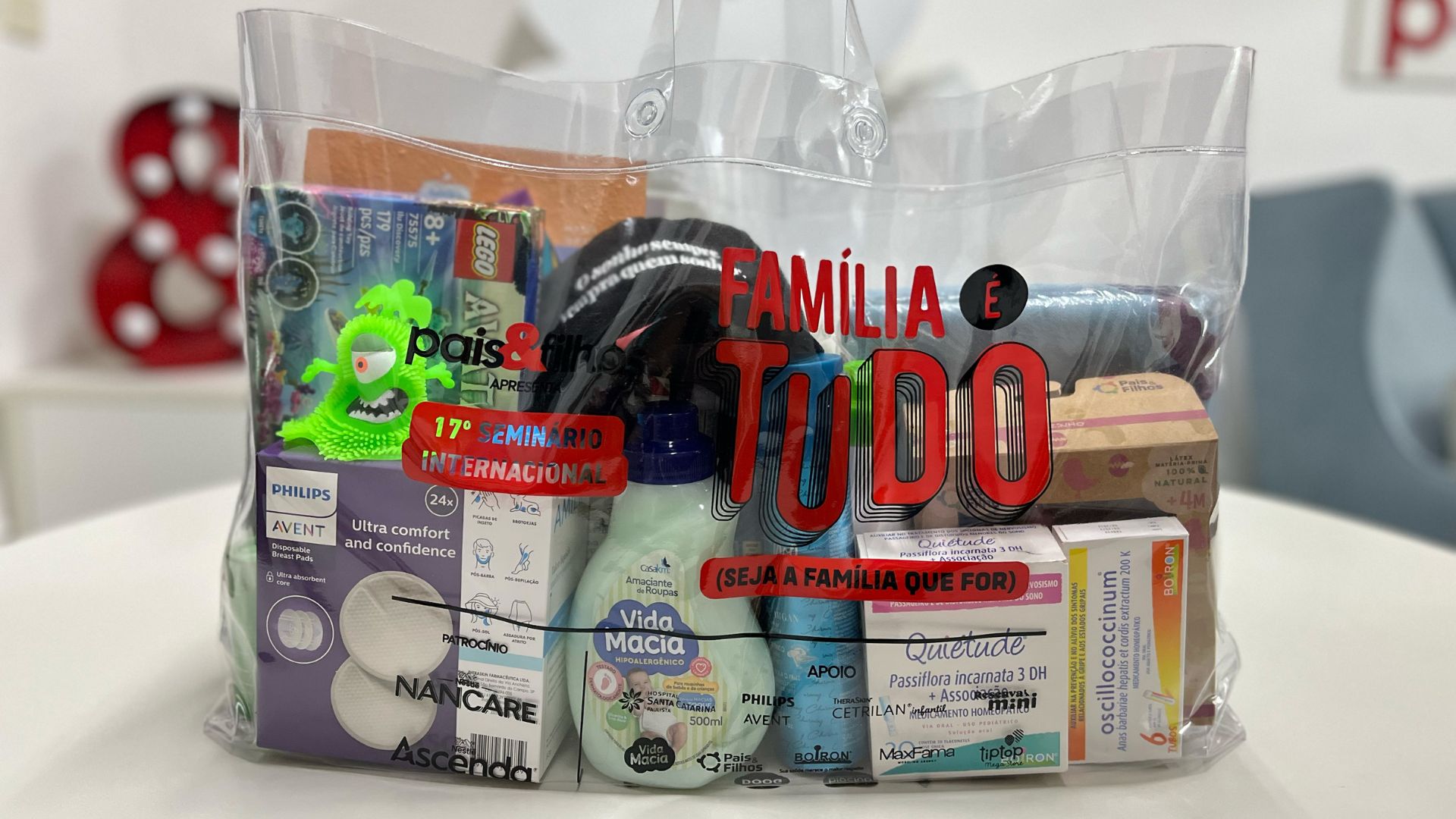 Sacola de brindes do 17&ordm; Semin&aacute;rio Internacional Pais&Filhos