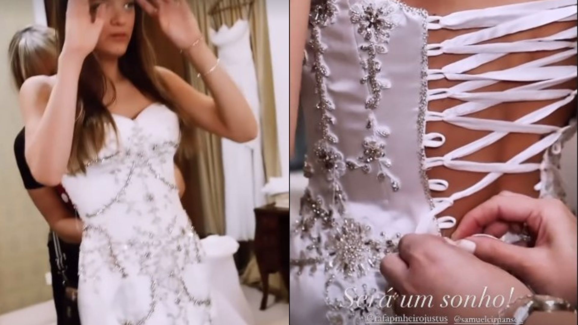 Menina com vestido branco